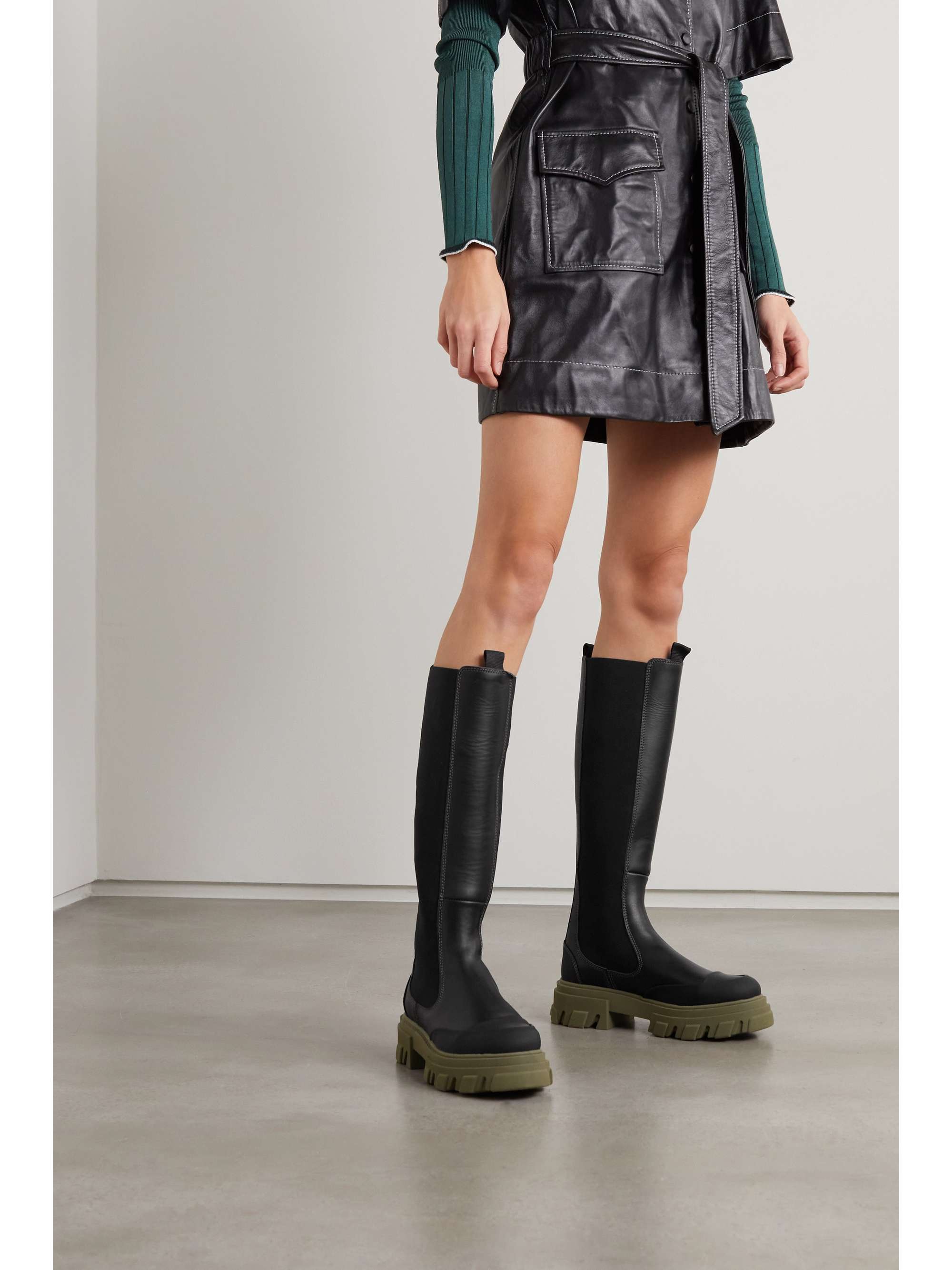 ganni knee high boots