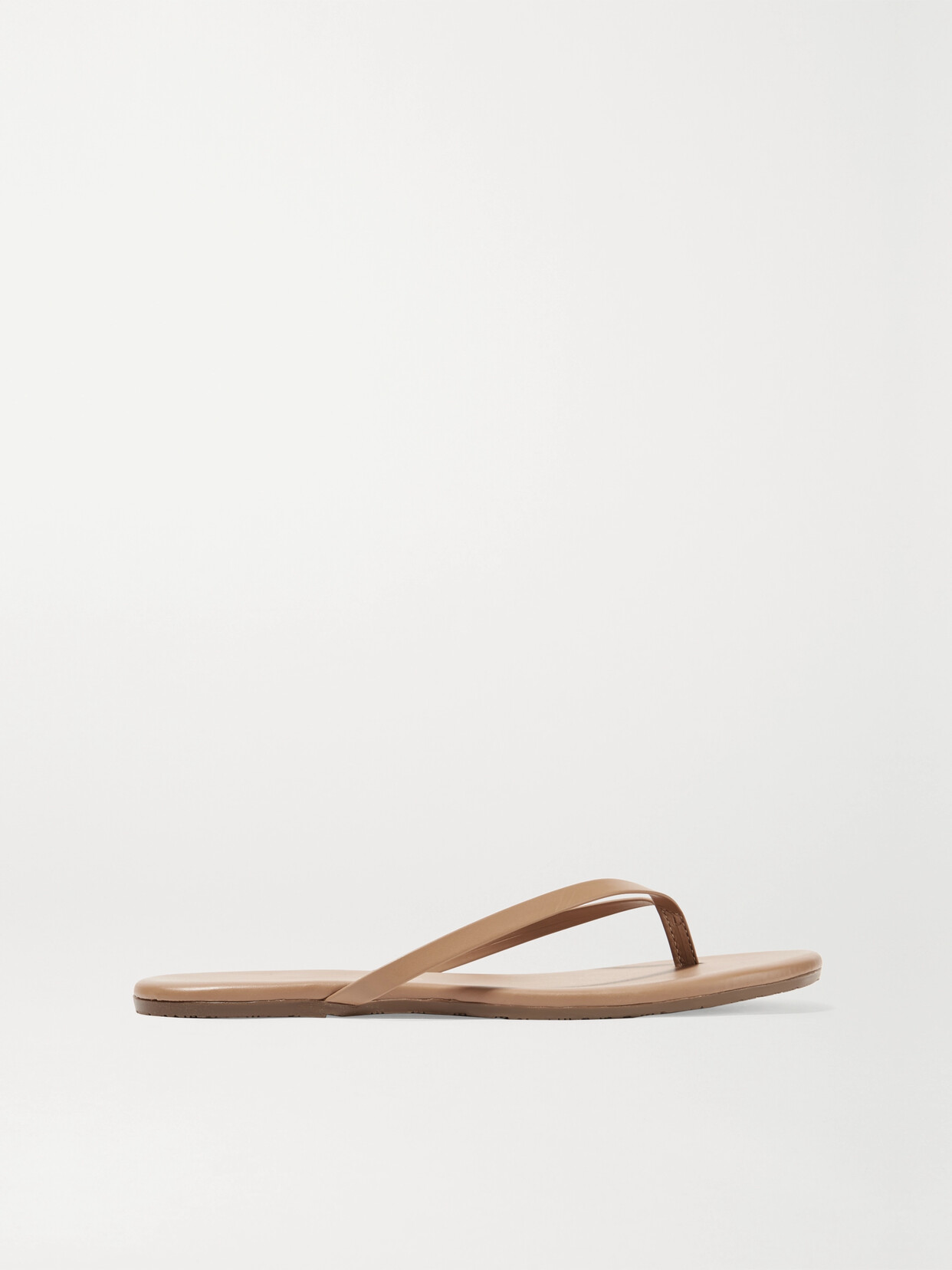 Tkees Foundations Matte Leather Flip Flops In Brown