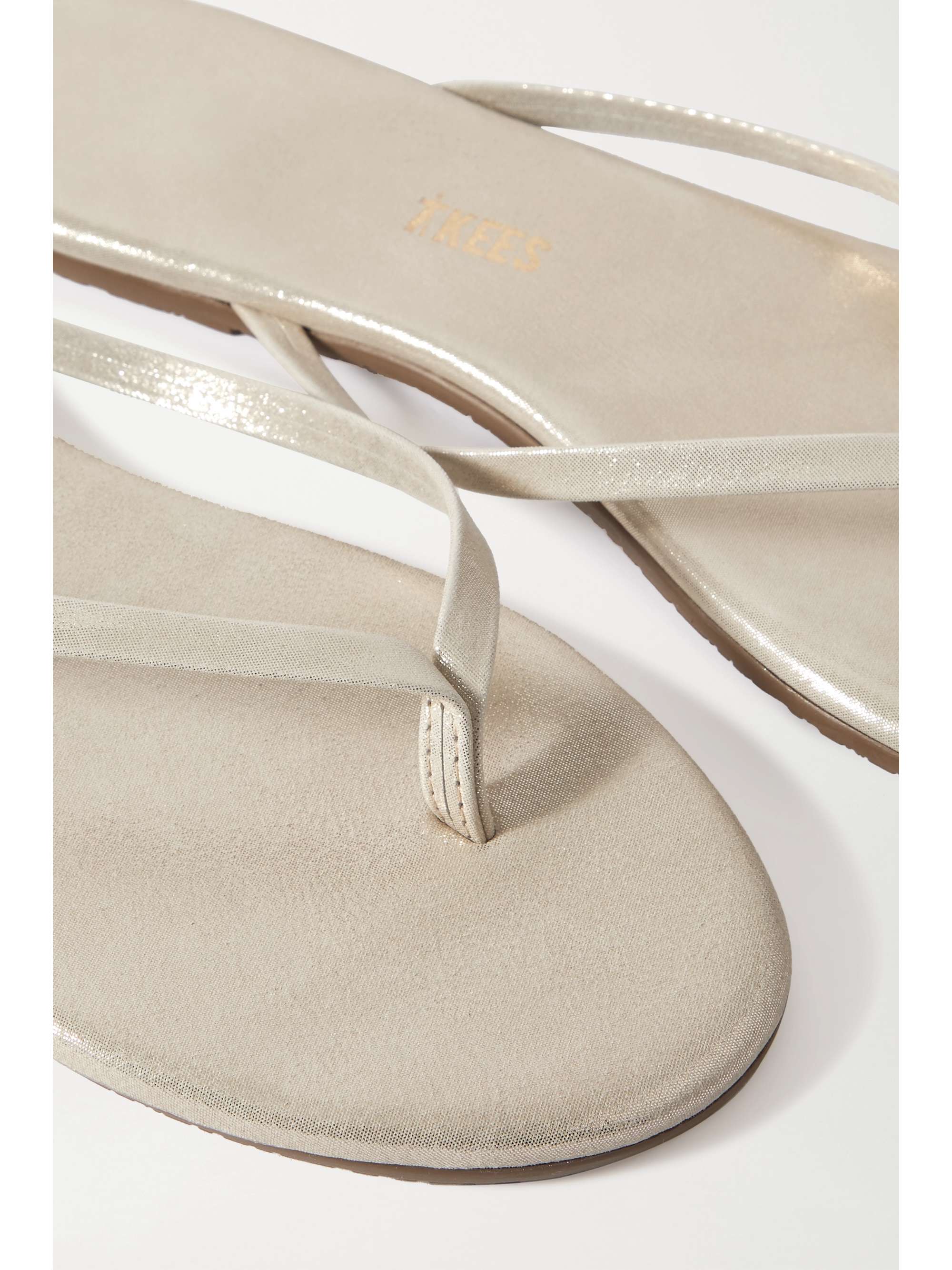 TKEES Glitters metallic suede flip flops