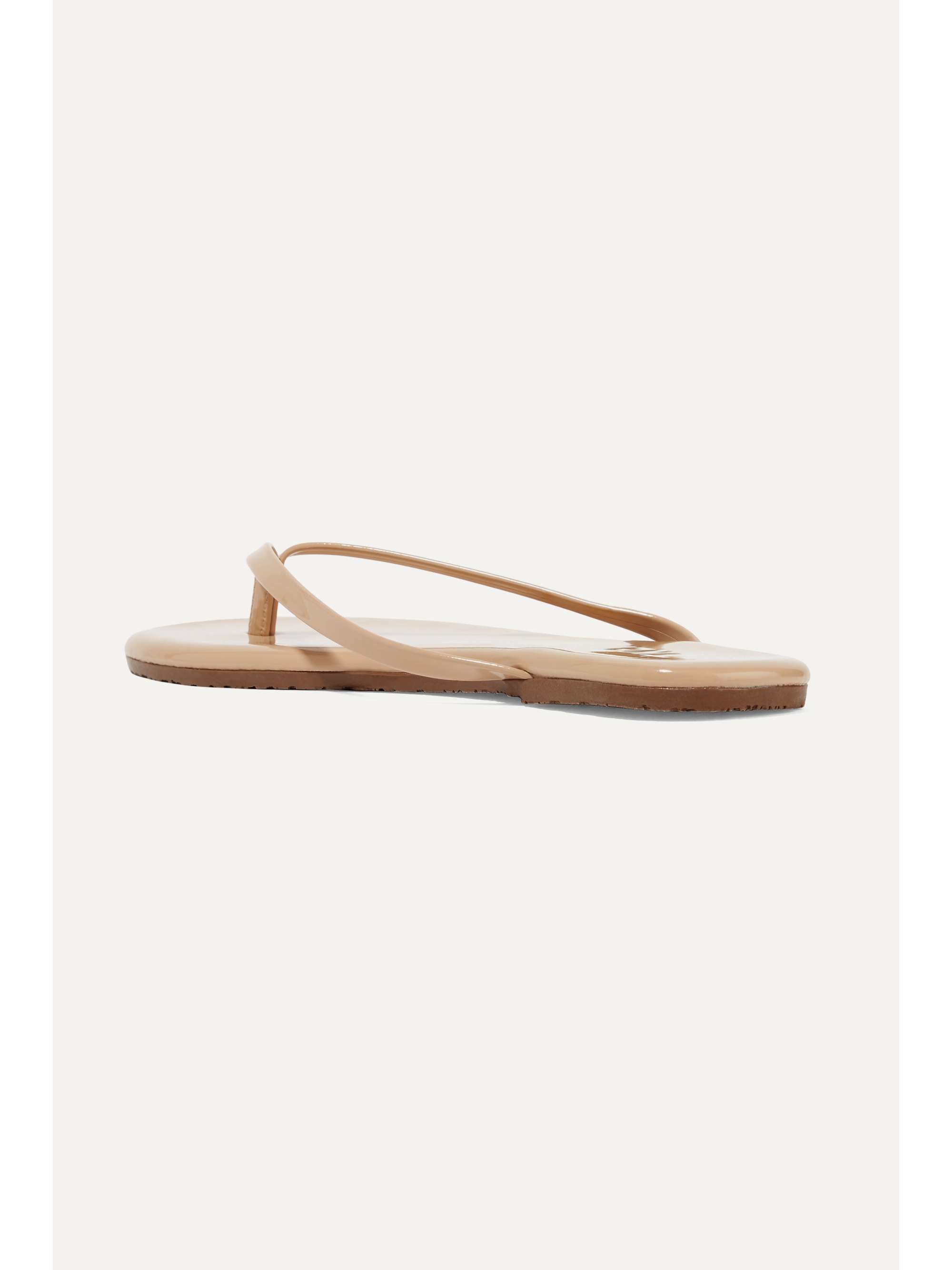 TKEES Foundations Gloss patent-leather flip flops