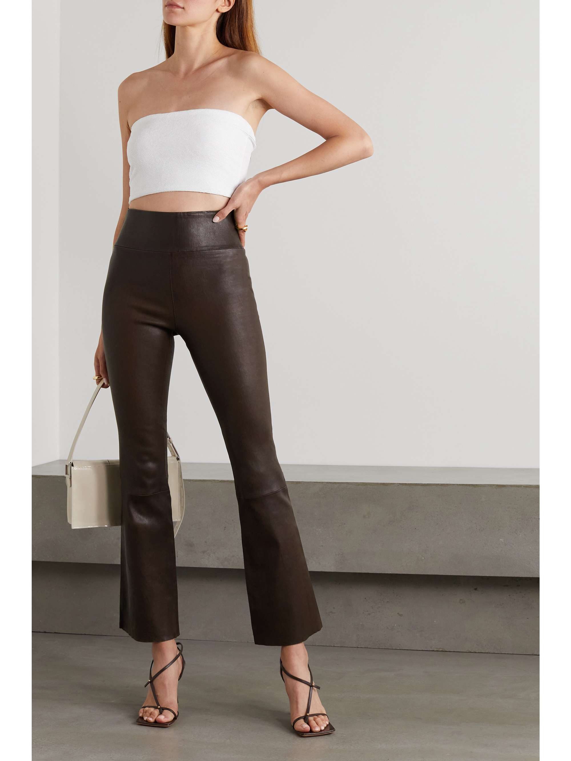 SPRWMN Leather flared pants