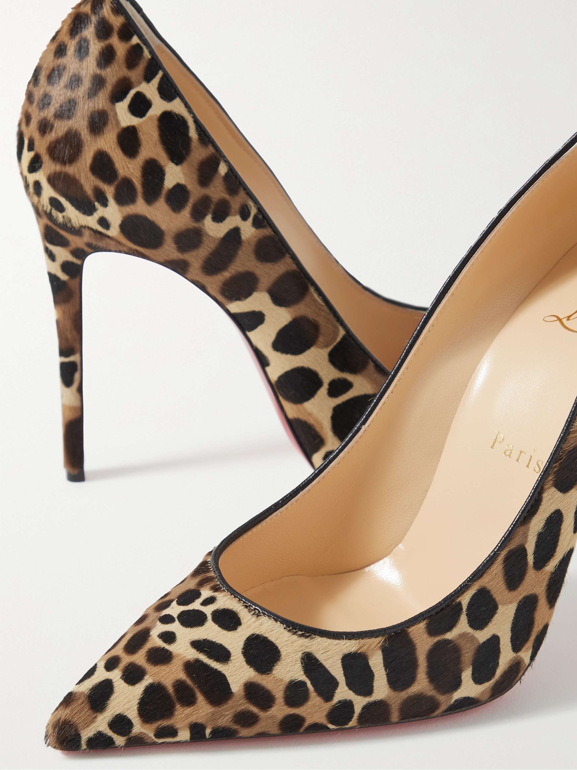 CHRISTIAN LOUBOUTIN Kate 100 iridescent leather pumps