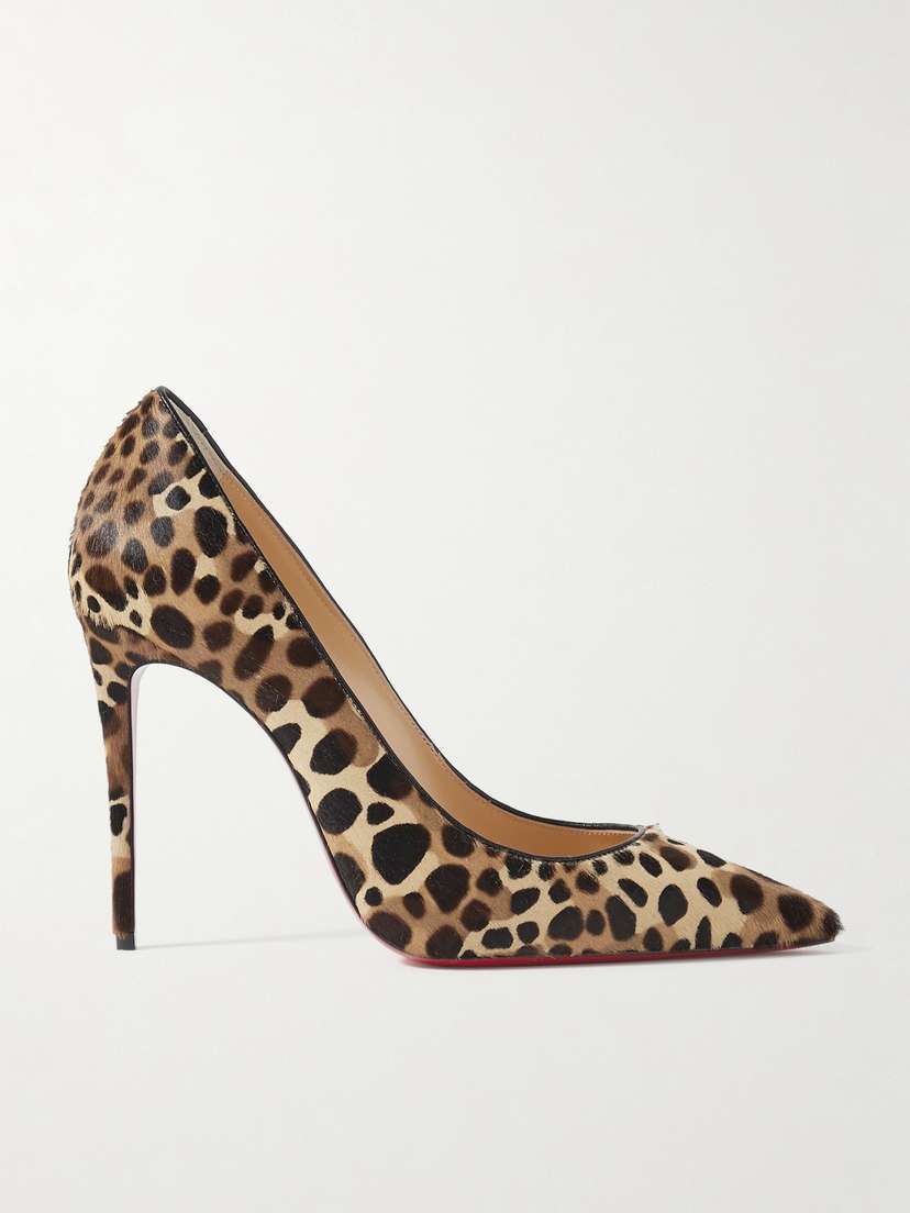 Christian Louboutin Kate 100 Leopard-print Pony Hair Pumps