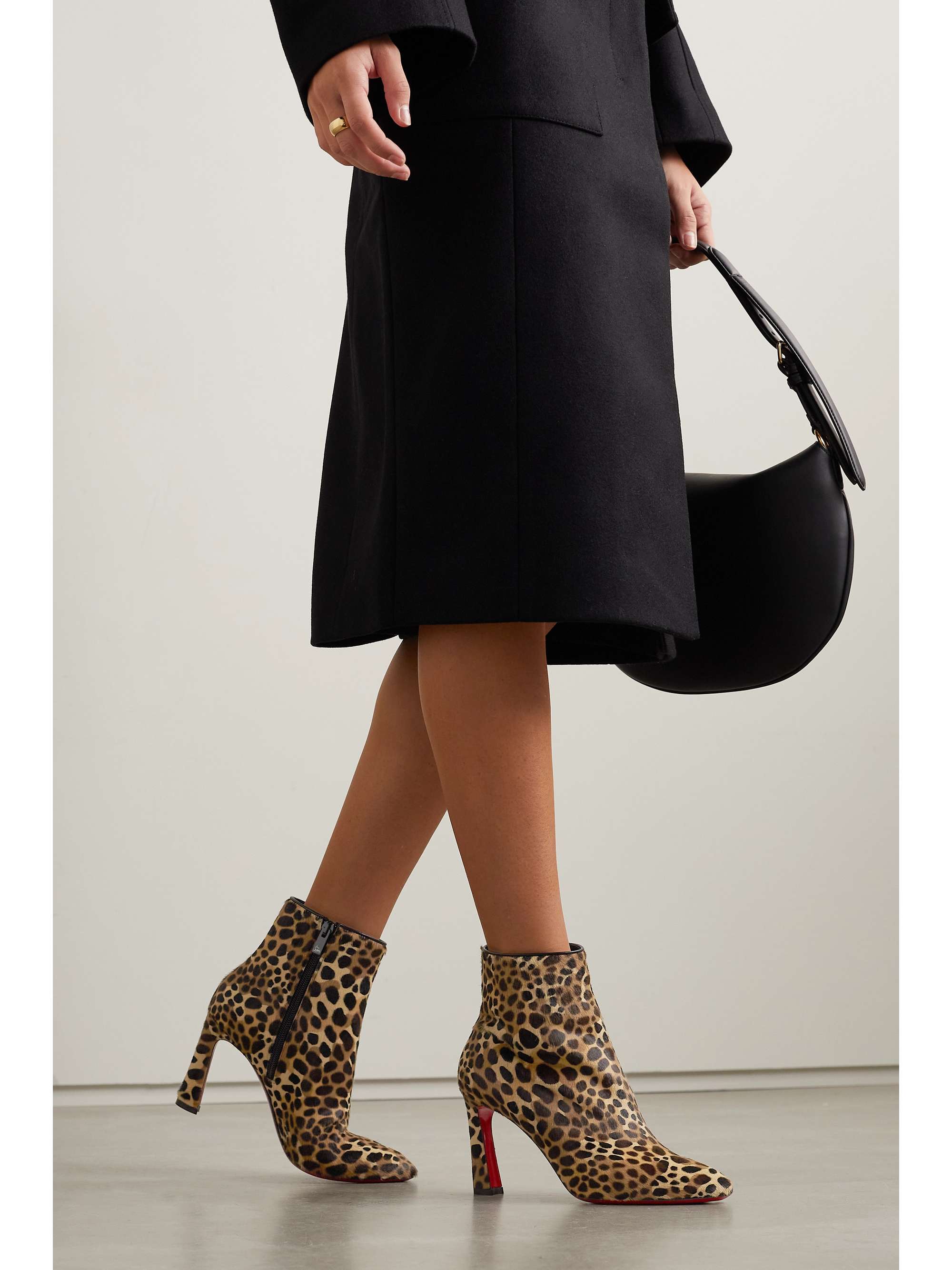 Christian Louboutin - So Kate Booty 85 Leopard-Print Calf Hair Ankle Boots - Animal Print - IT38 - Net A Porter