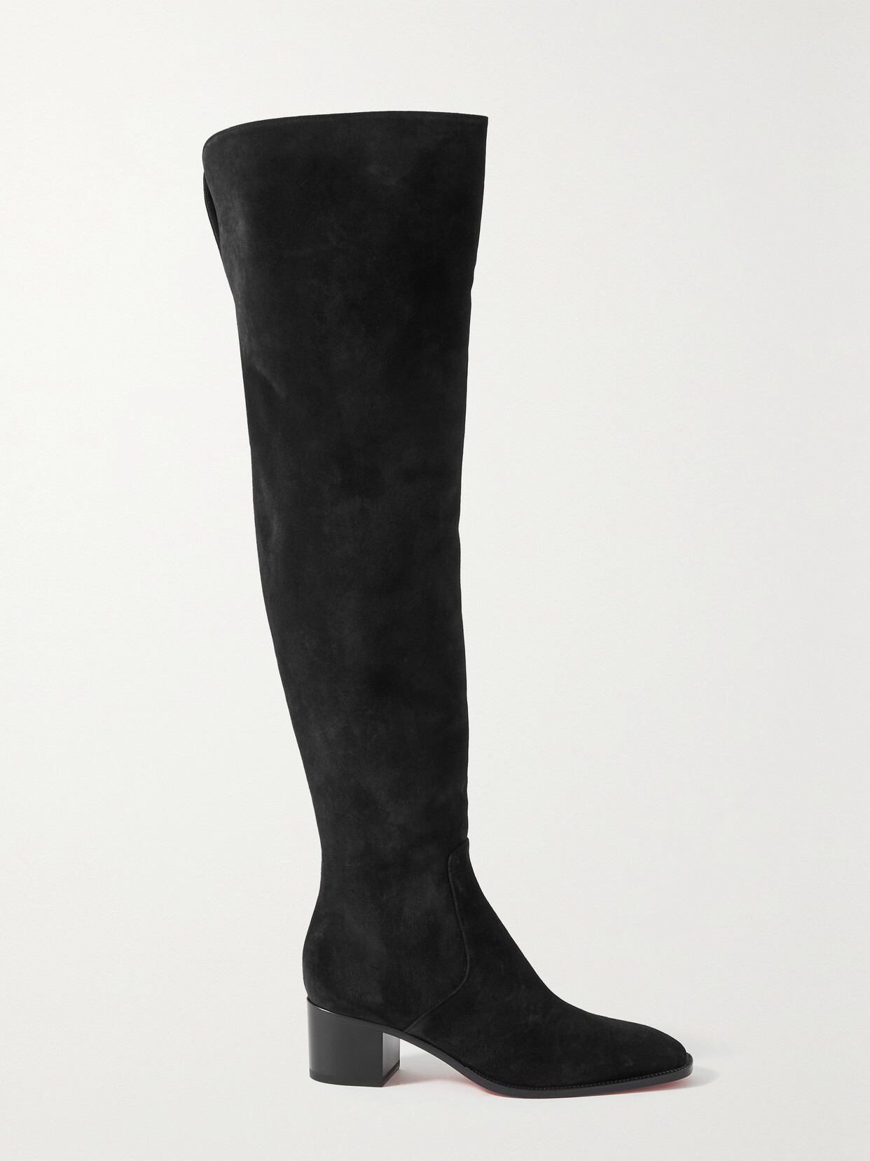 Christian Louboutin Gazellou 55 Suede Over-the-knee Boots In Black