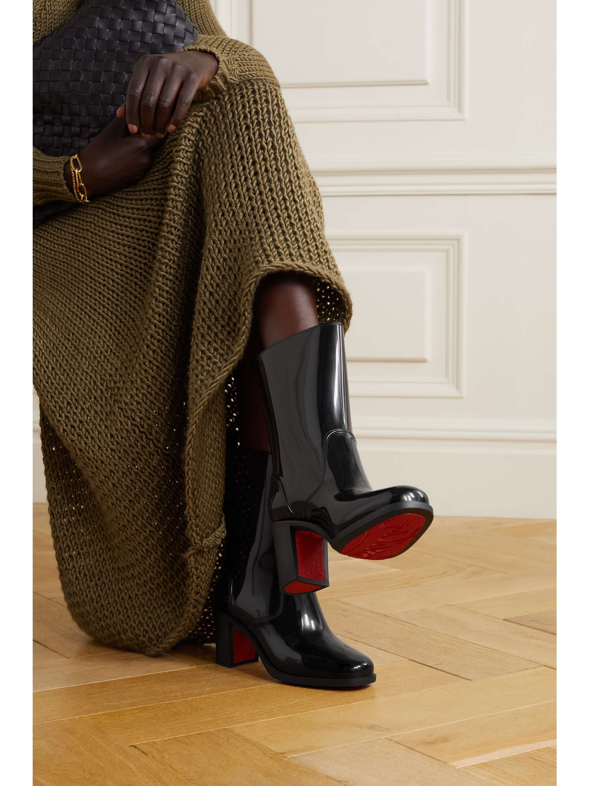 Noir Bottines en PVC Loubirain 70 | NET-A-PORTER | CHRISTIAN LOUBOUTIN |  NET-A-PORTER