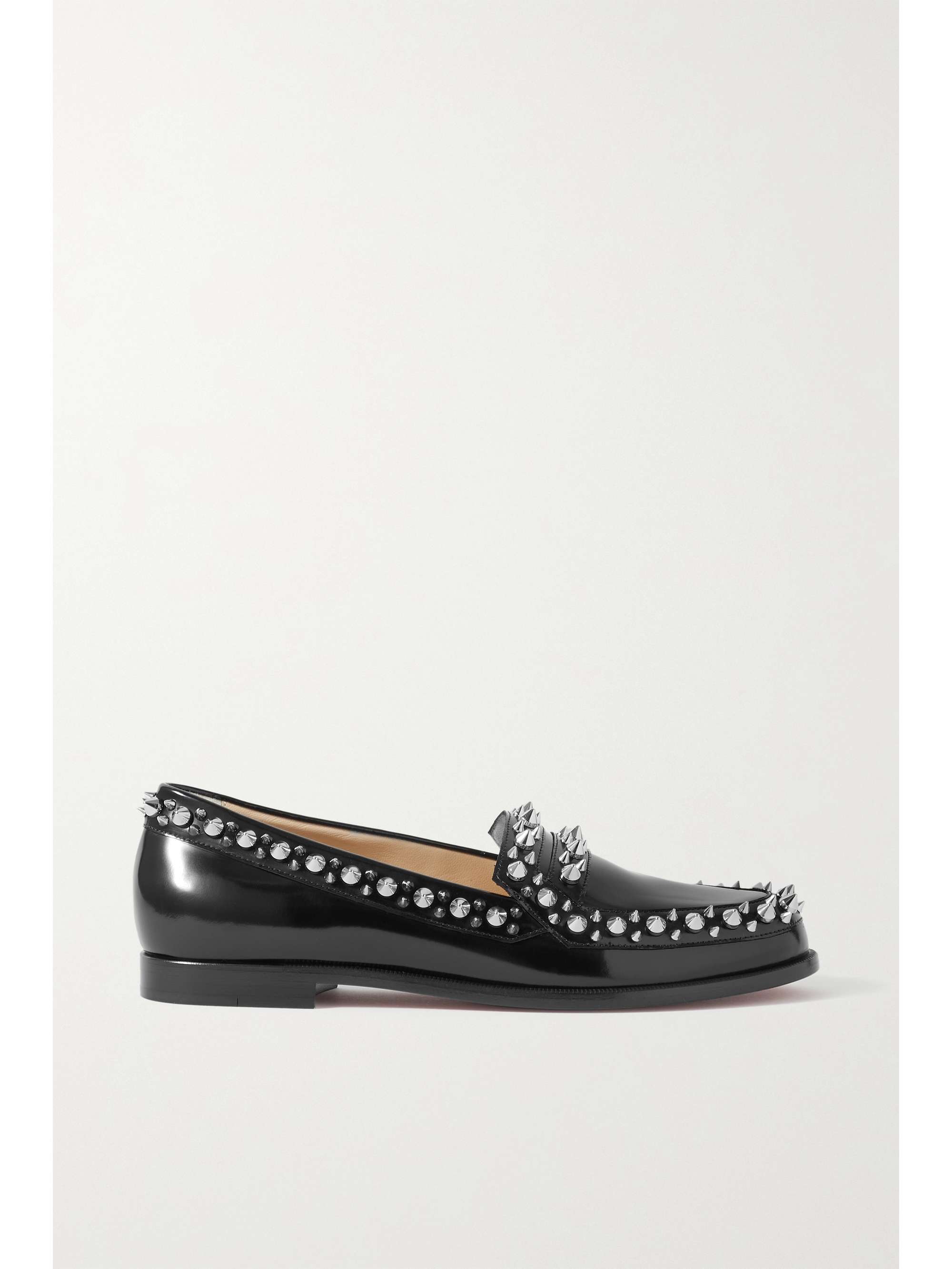 christian louboutin studded loafers