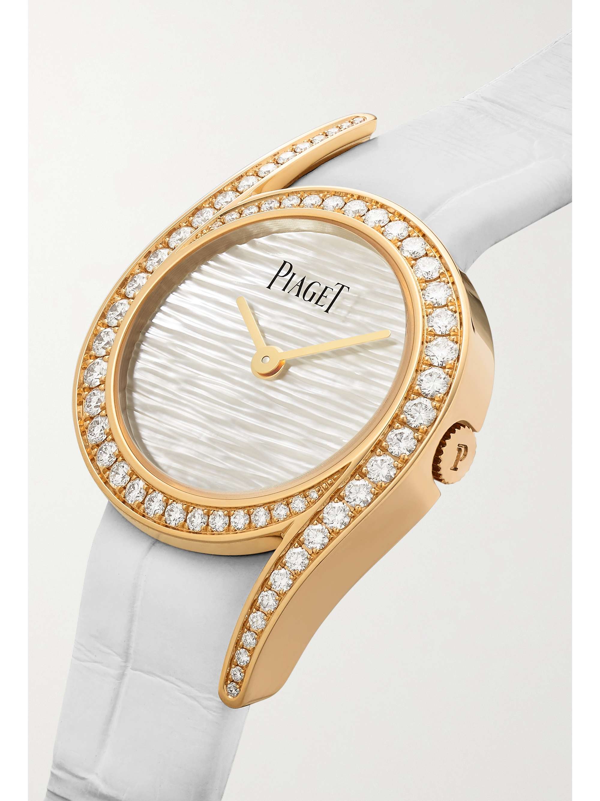 PIAGET Limelight Gala Limited Edition 32mm 18-karat rose gold, alligator, mother-of-pearl and diamond watch