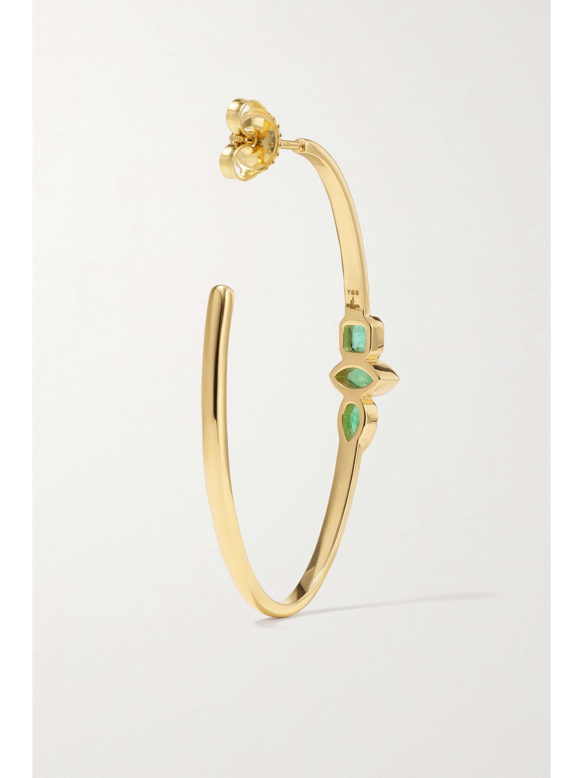 SORELLINA Stx & Stone Creolen aus 18 Karat Gold mit Smaragden