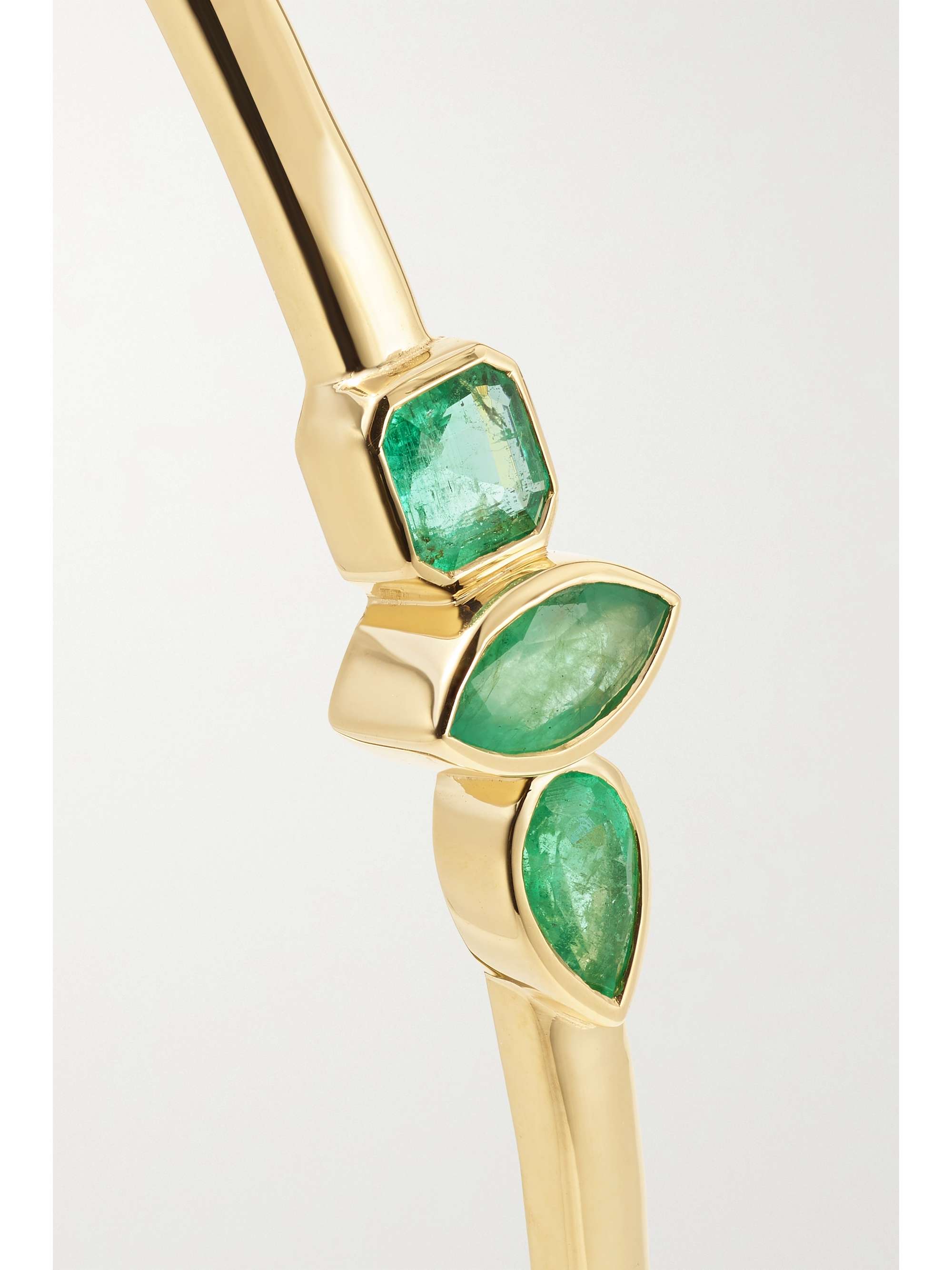 SORELLINA Stx & Stone Creolen aus 18 Karat Gold mit Smaragden