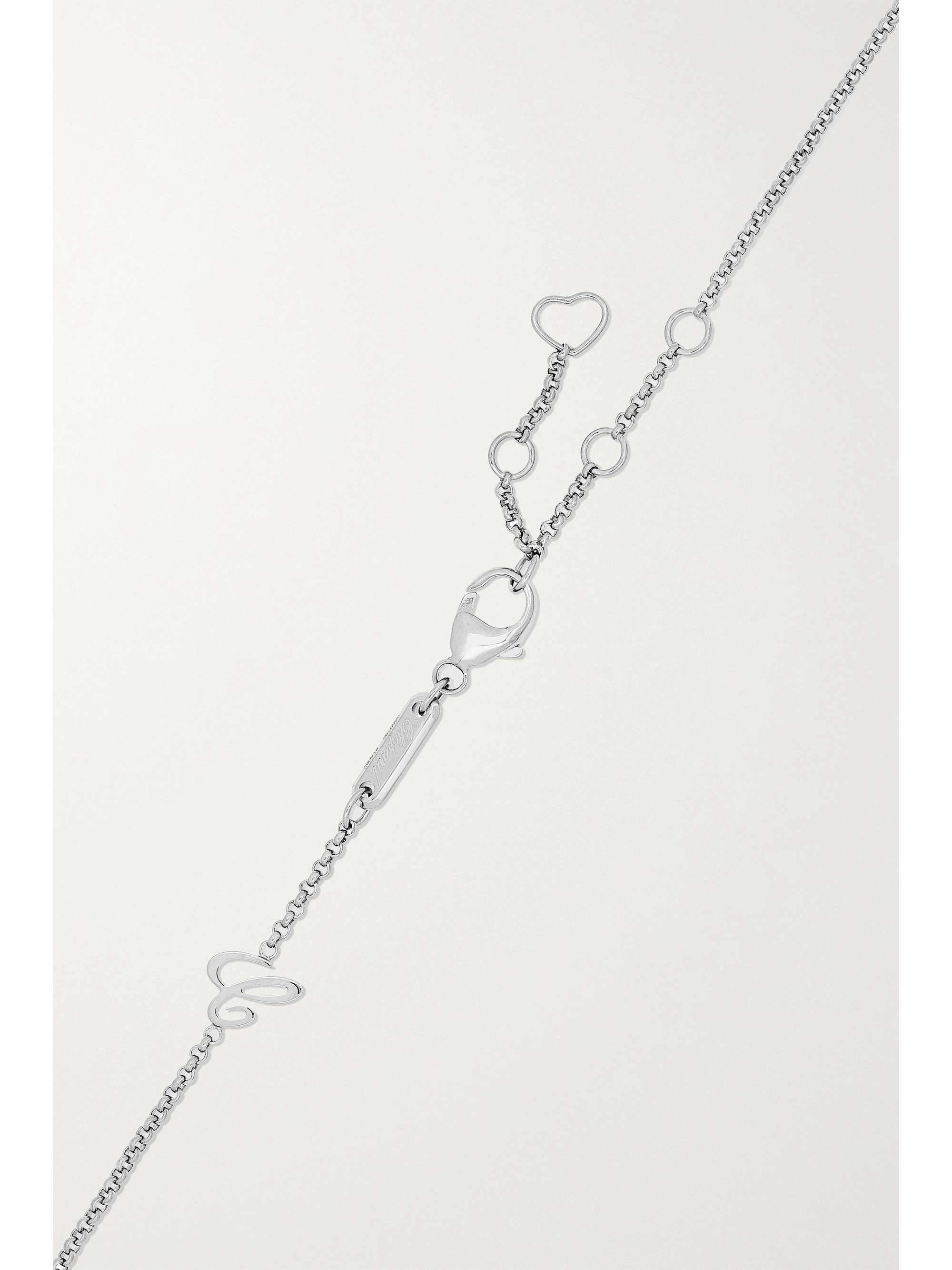 CHOPARD Happy Hearts 18-karat white gold diamond necklace
