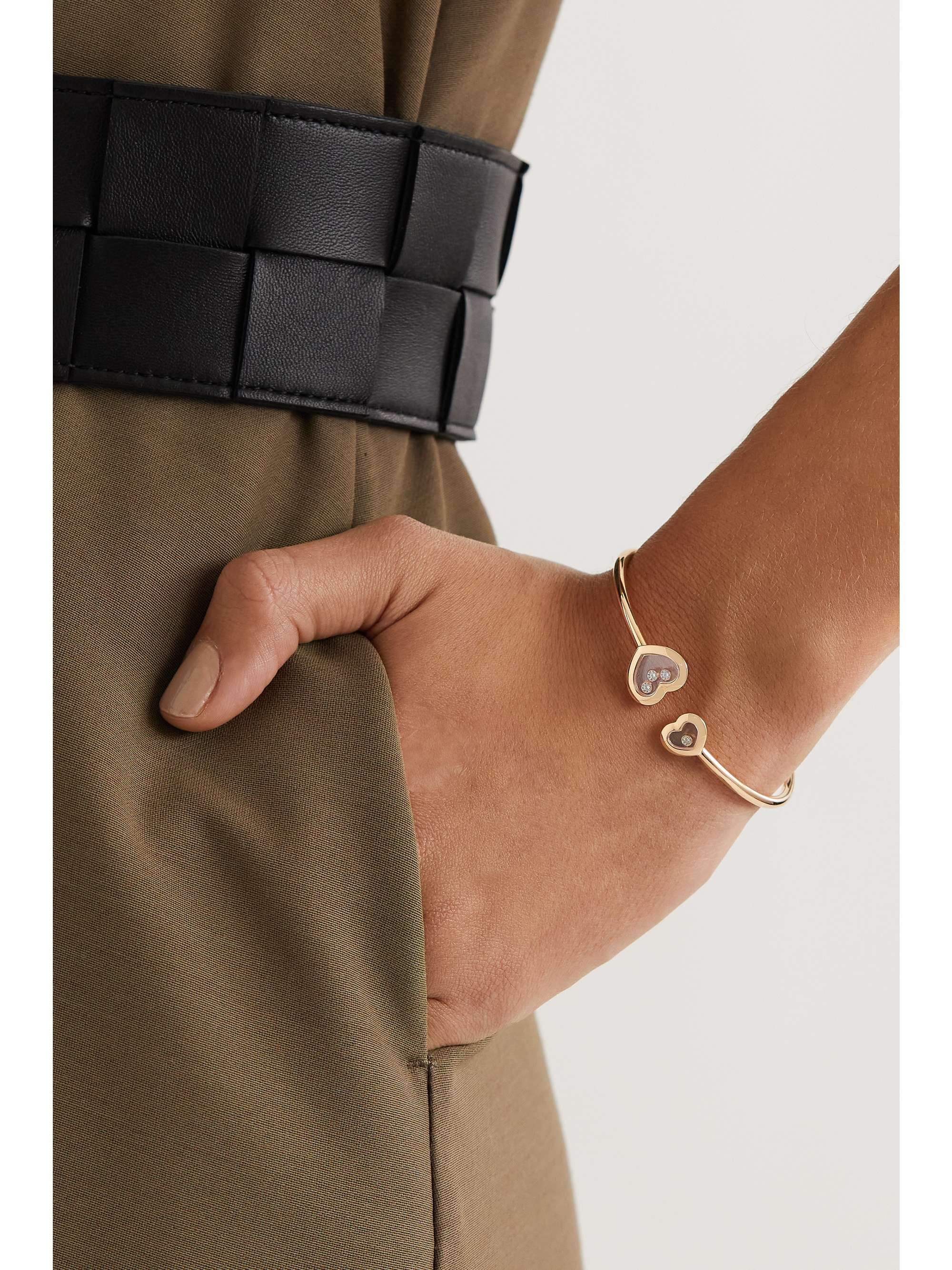CHOPARD Happy Diamonds 18-karat rose gold diamond cuff
