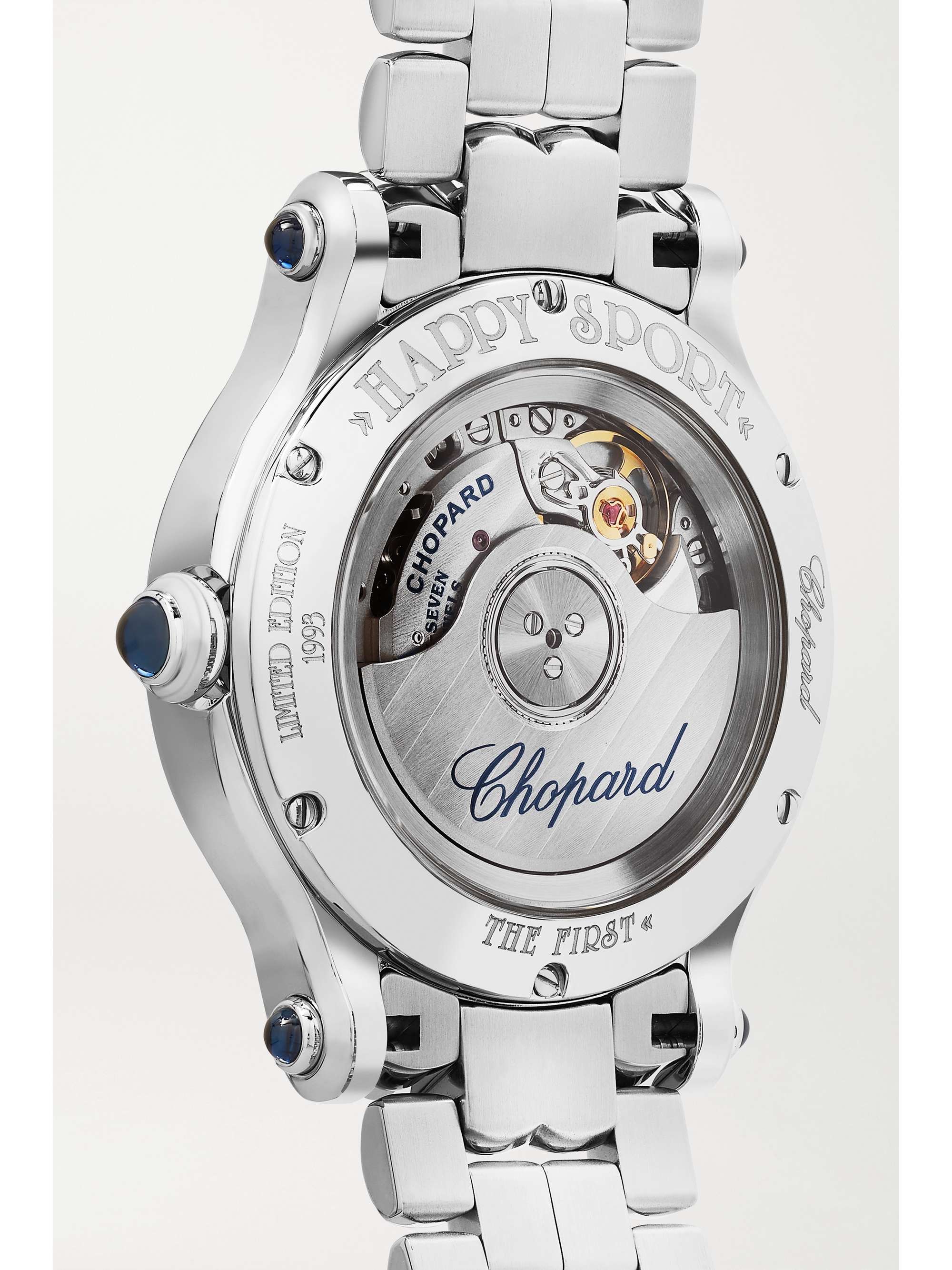 CHOPARD Happy Sport Limited Edition Automatic 33 mm Uhr aus Edelstahl mit Diamanten