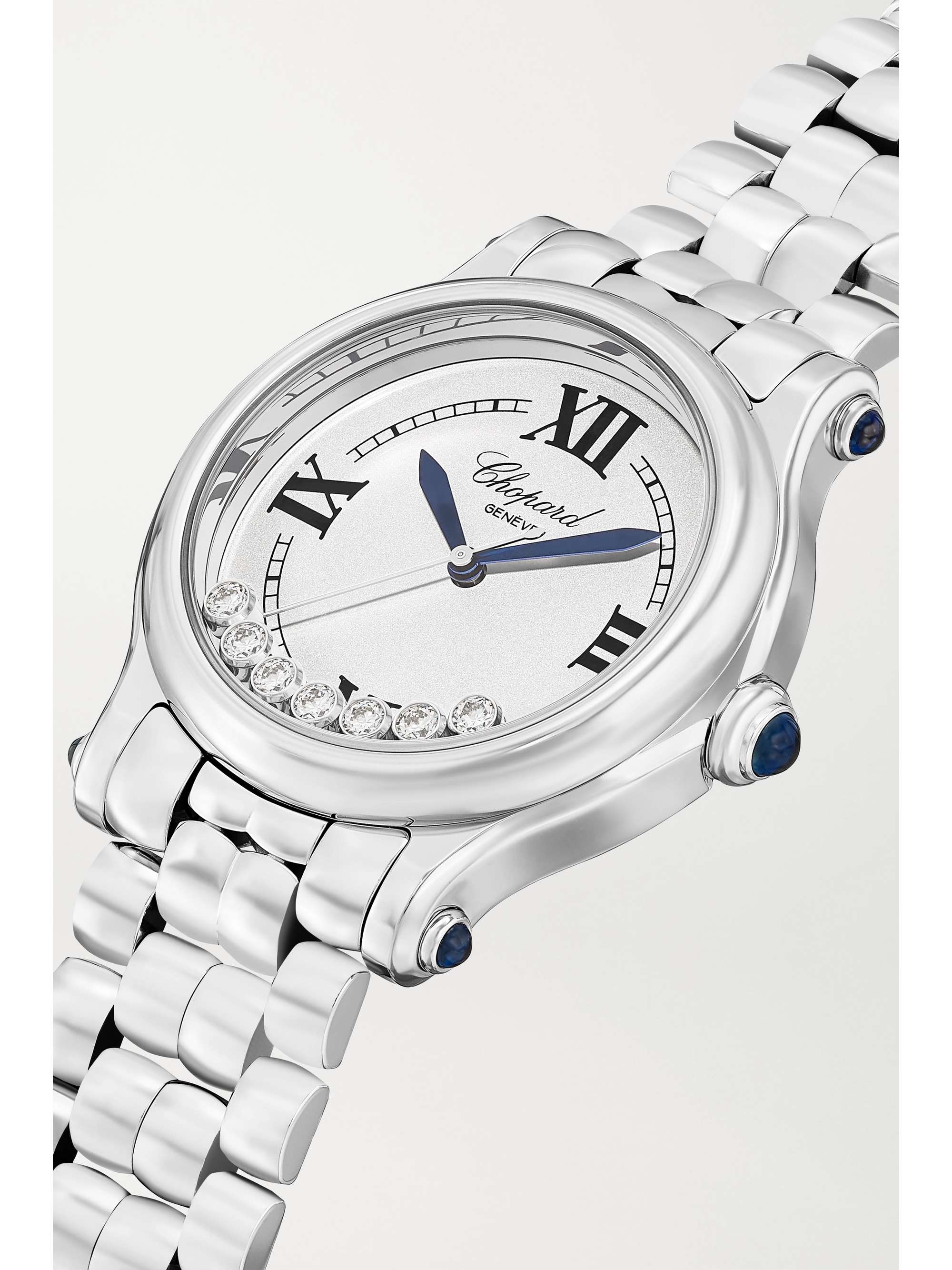 CHOPARD Happy Sport Limited Edition Automatic 33 mm Uhr aus Edelstahl mit Diamanten