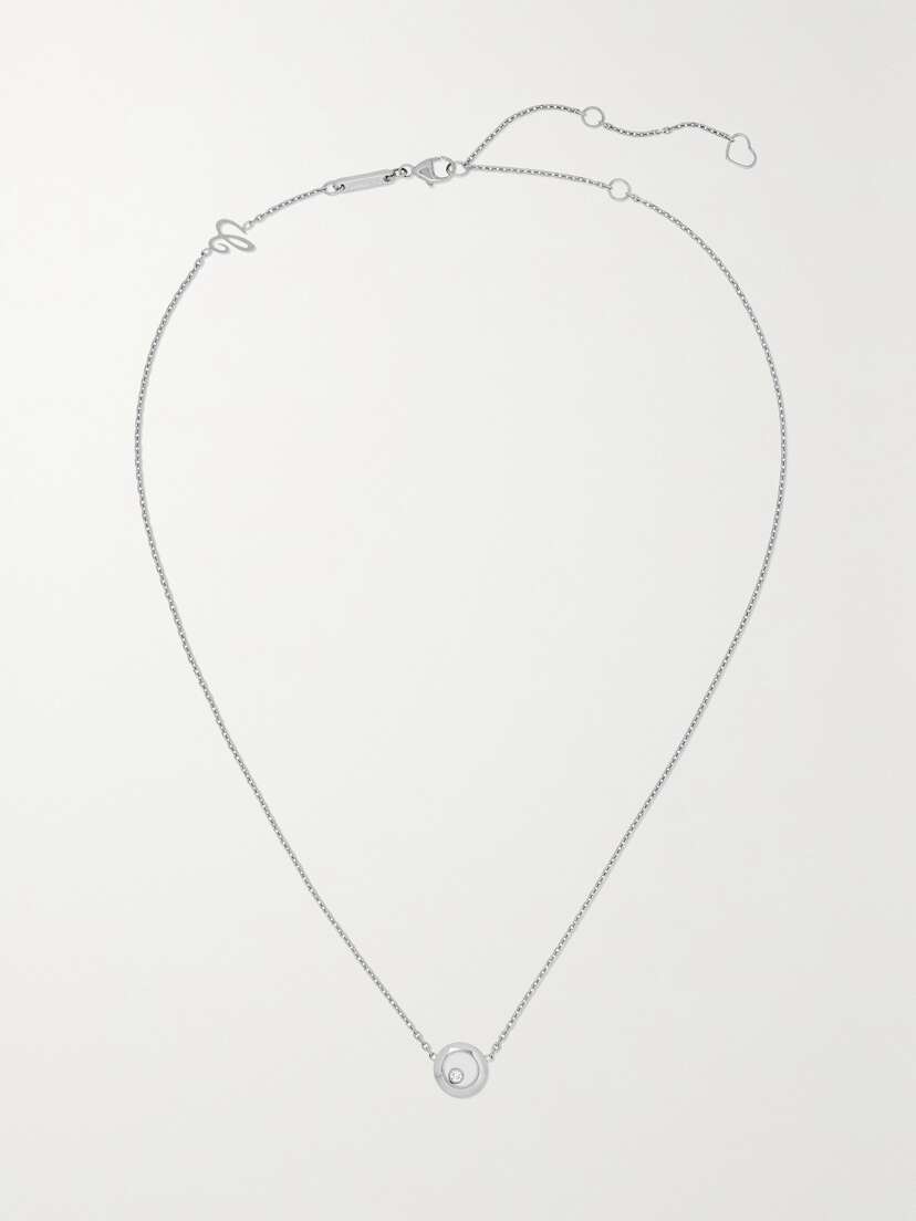 Chopard Happy Diamonds 18-karat White Gold Diamond Necklace