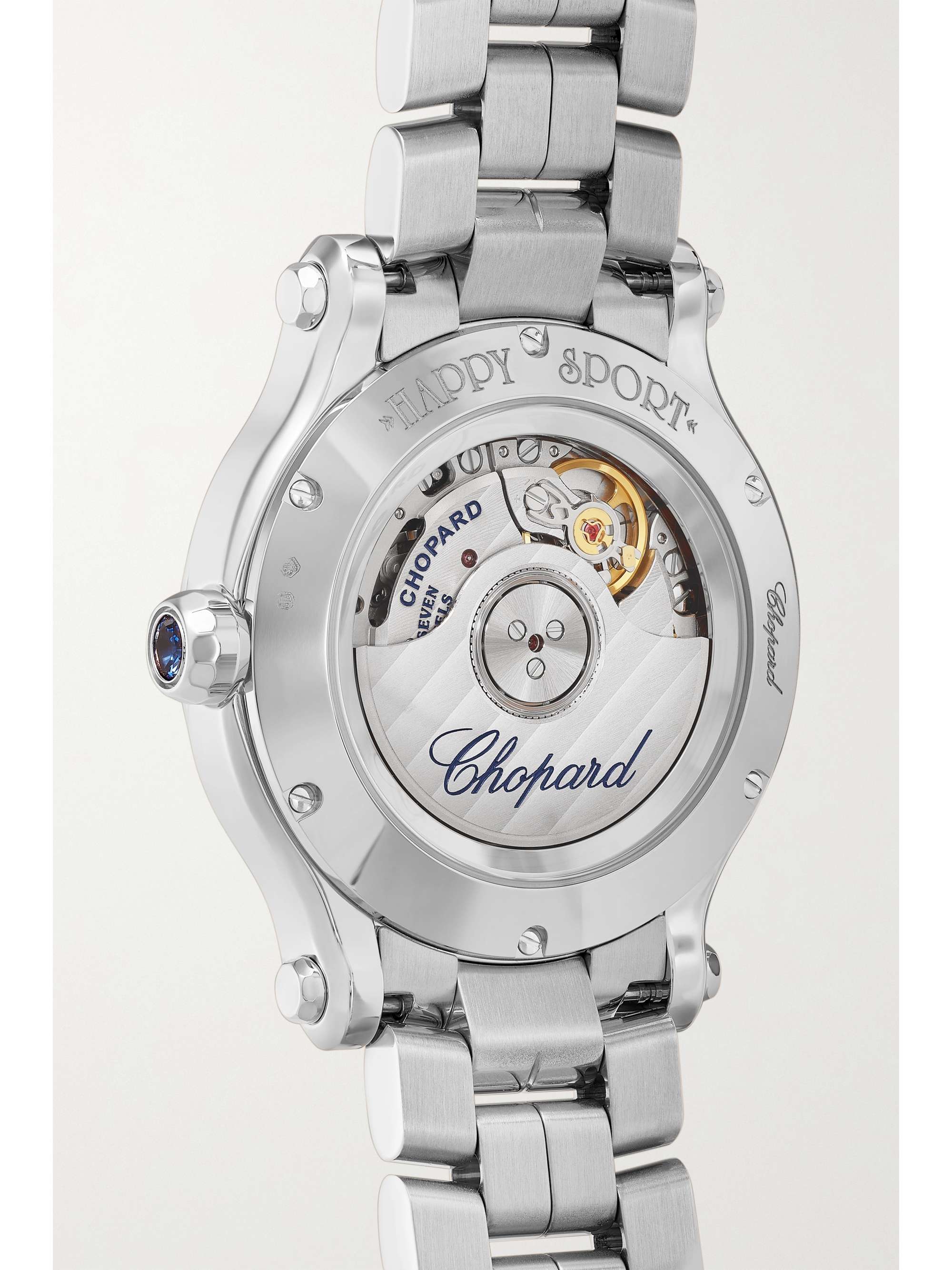 CHOPARD Happy Sport Automatic 33mm stainless steel and diamond watch