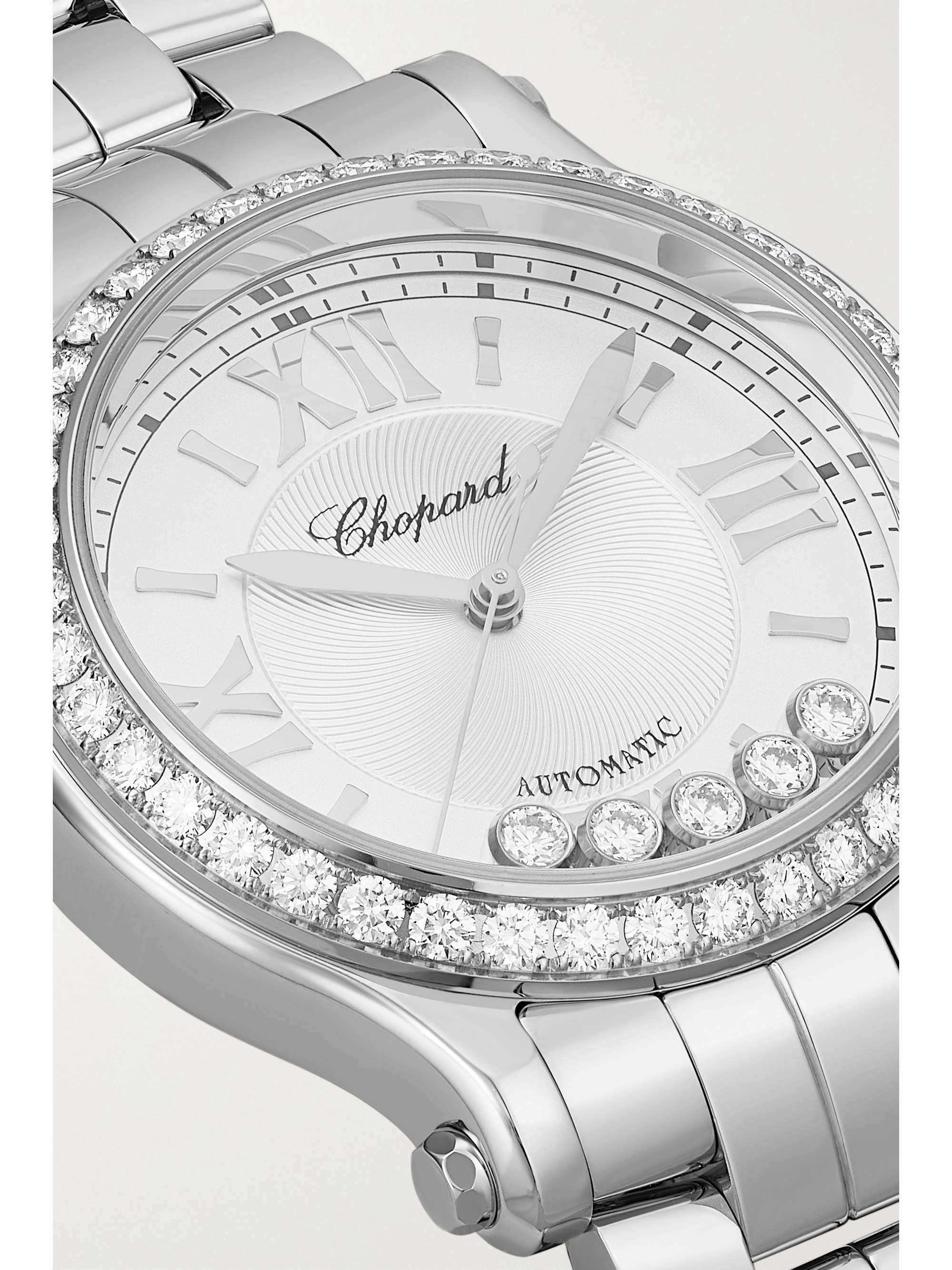 CHOPARD Happy Sport Automatic 33mm stainless steel and diamond watch