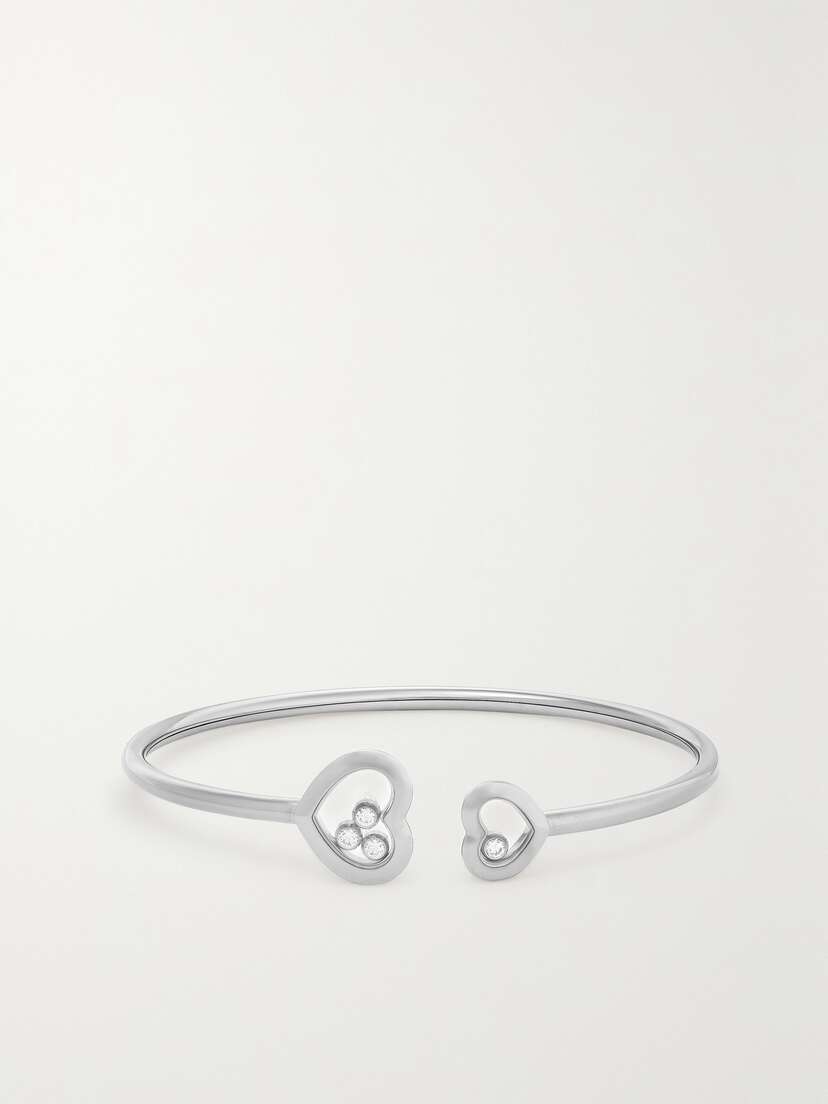 Chopard Happy Diamonds 18-karat White Gold Diamond Cuff