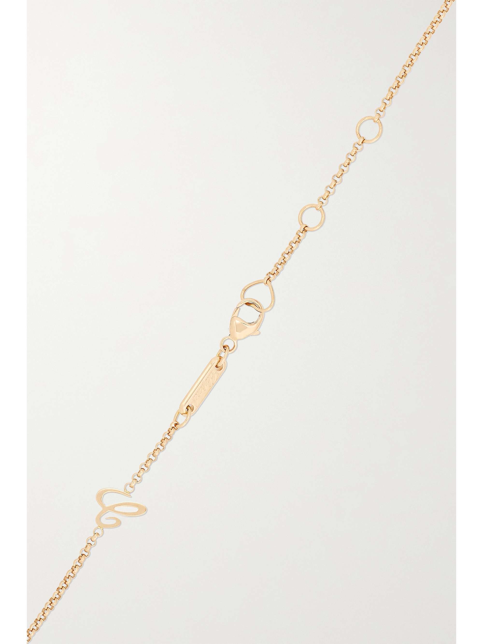 CHOPARD Happy Hearts 18-karat rose gold, onyx and diamond necklace