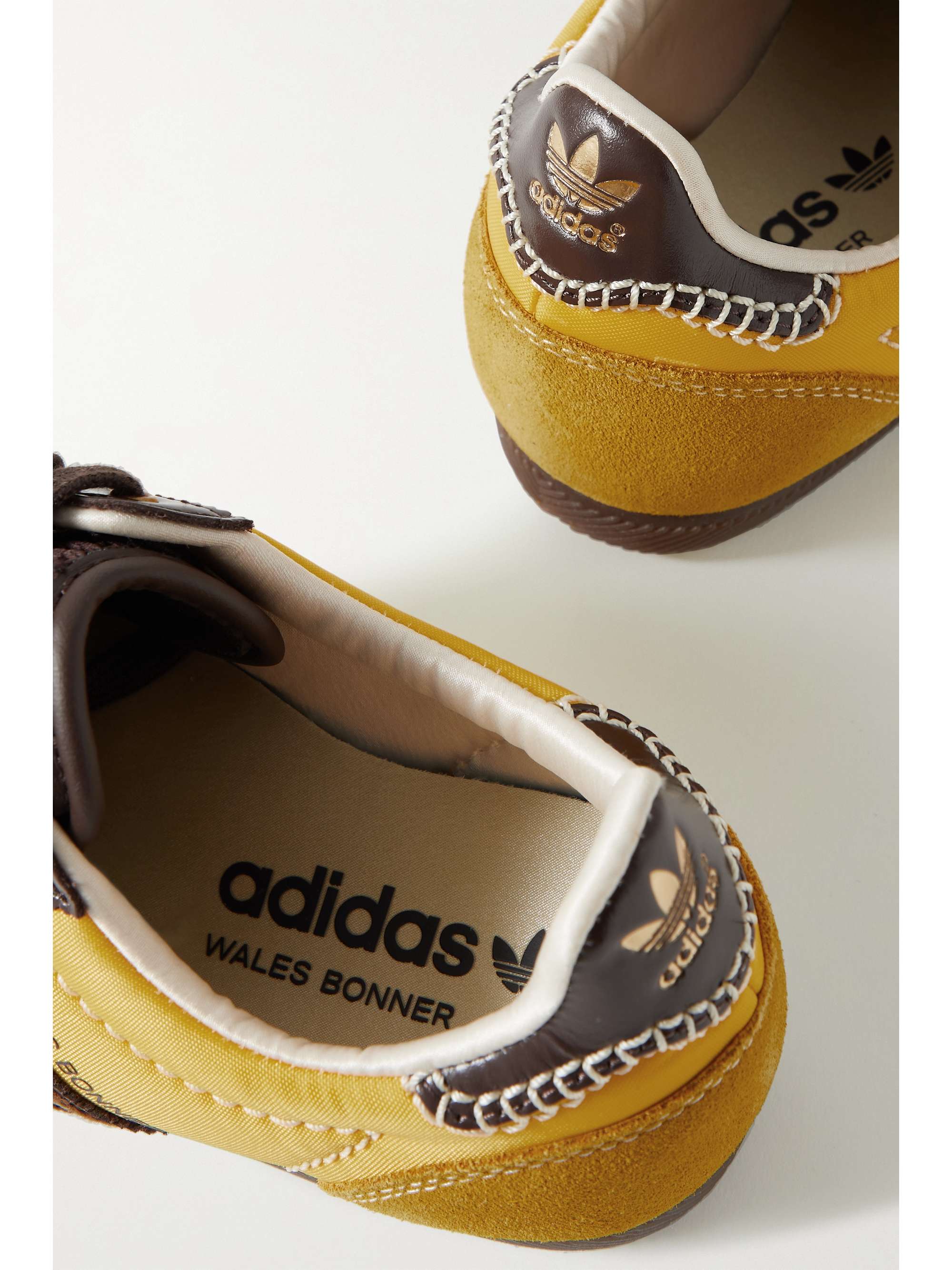 Yellow + Wales Bonner Japan leather and suede-trimmed shell sneakers | ADIDAS ORIGINALS | NET-A 