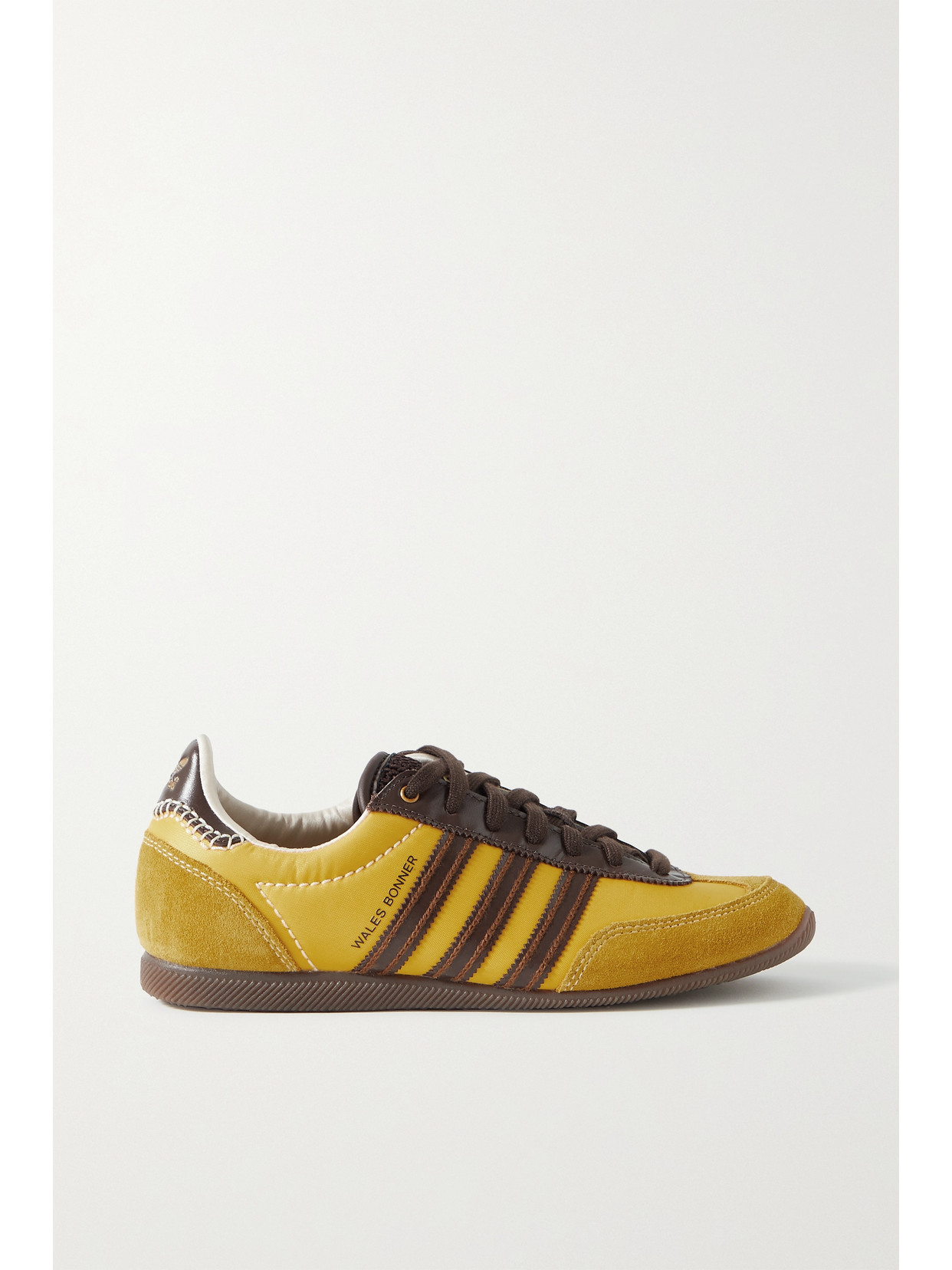 ADIDAS ORIGINALS + WALES BONNER JAPAN LEATHER AND SUEDE-TRIMMED SHELL trainers