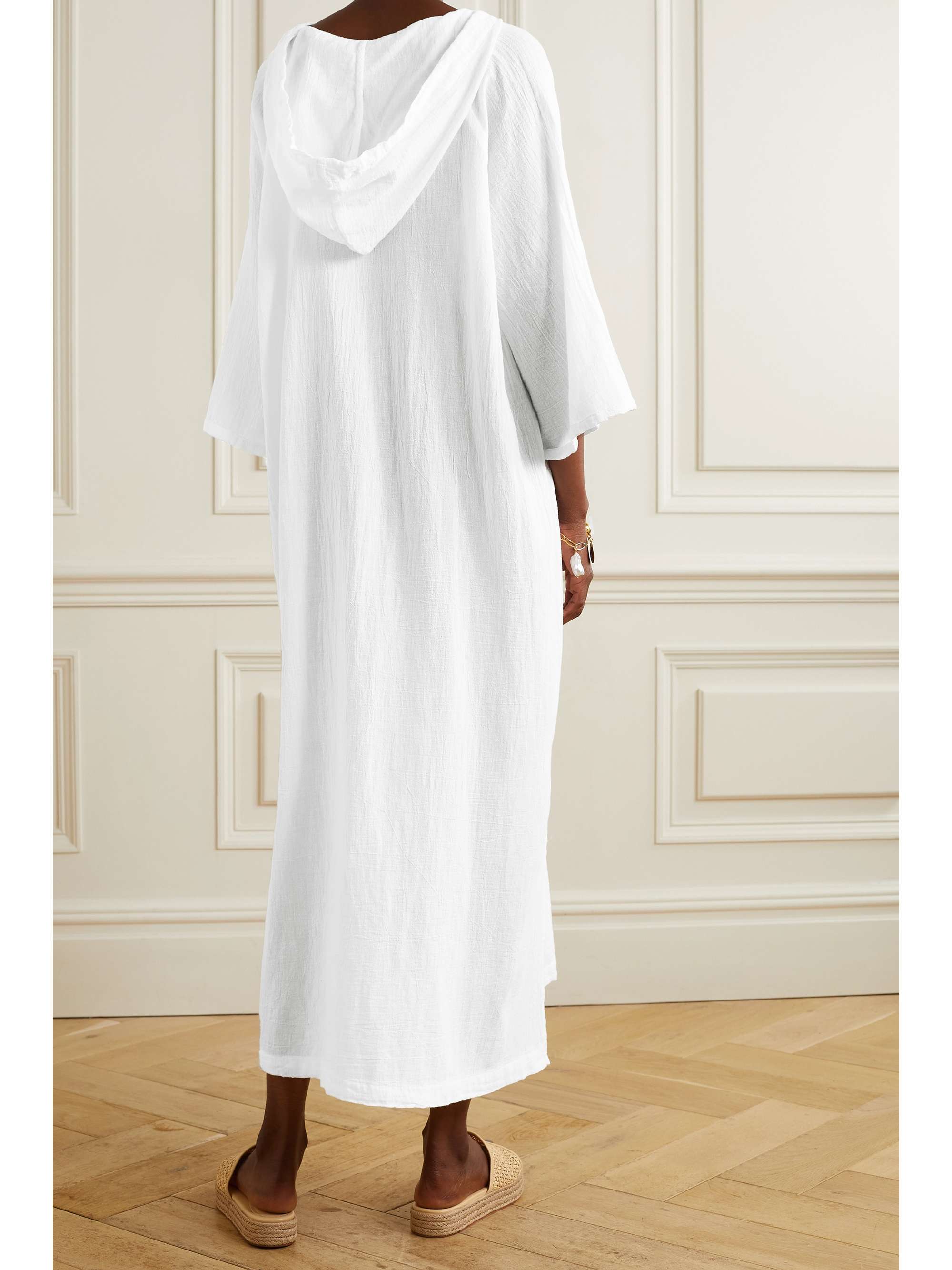 white cotton caftan