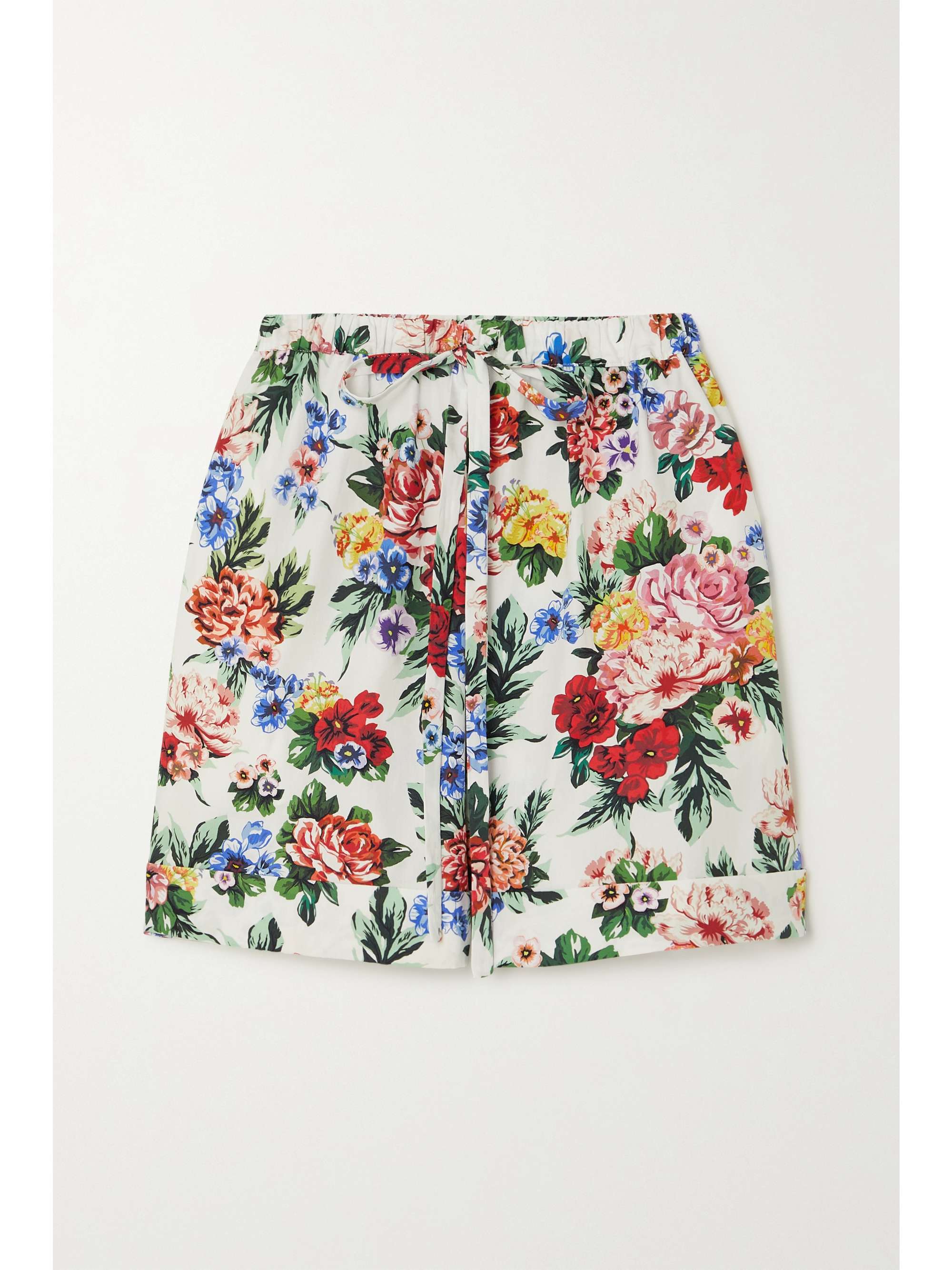 white floral shorts