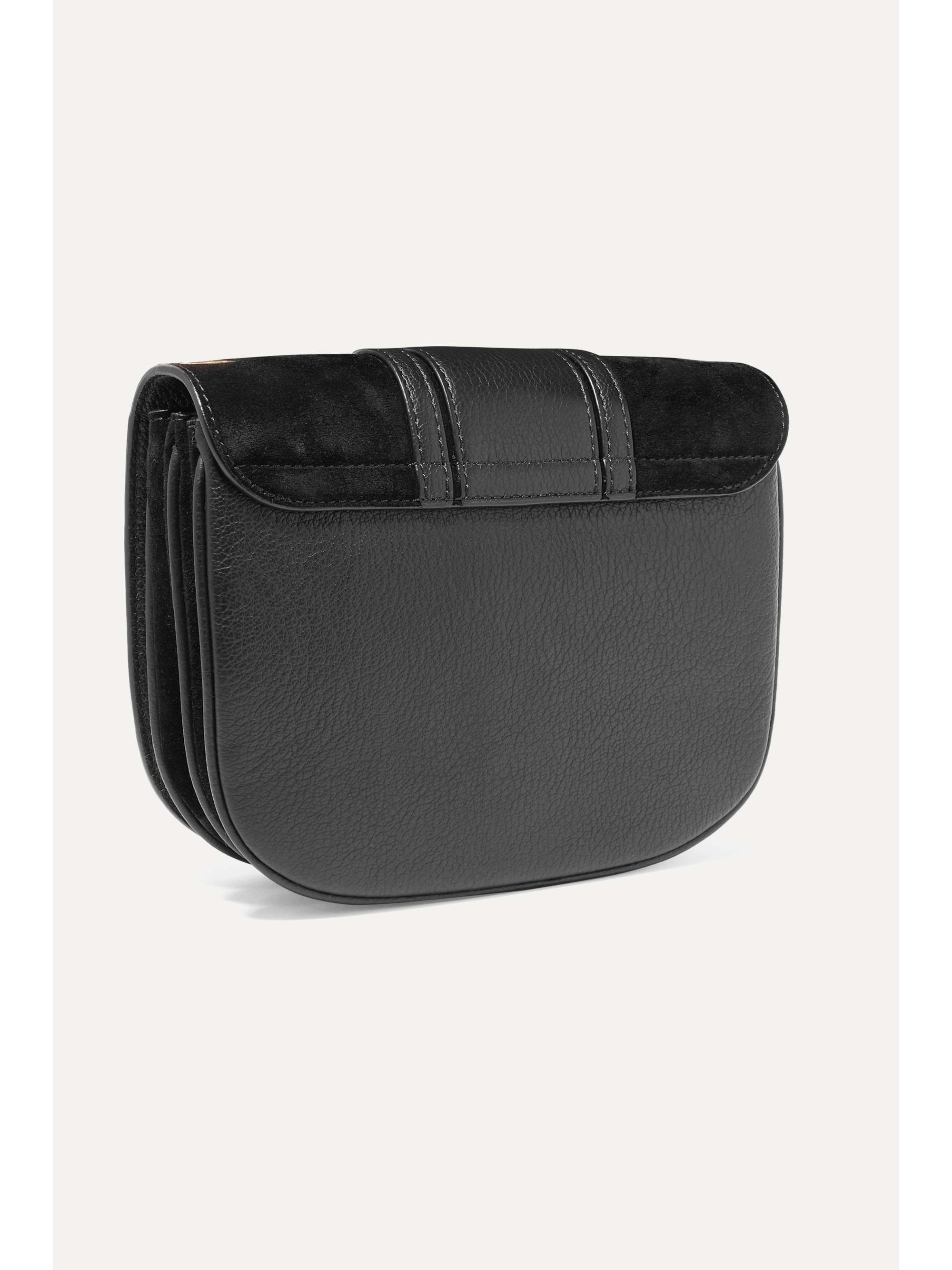 SEE BY CHLOÉ Hana small textured-leather and suede shoulder bag