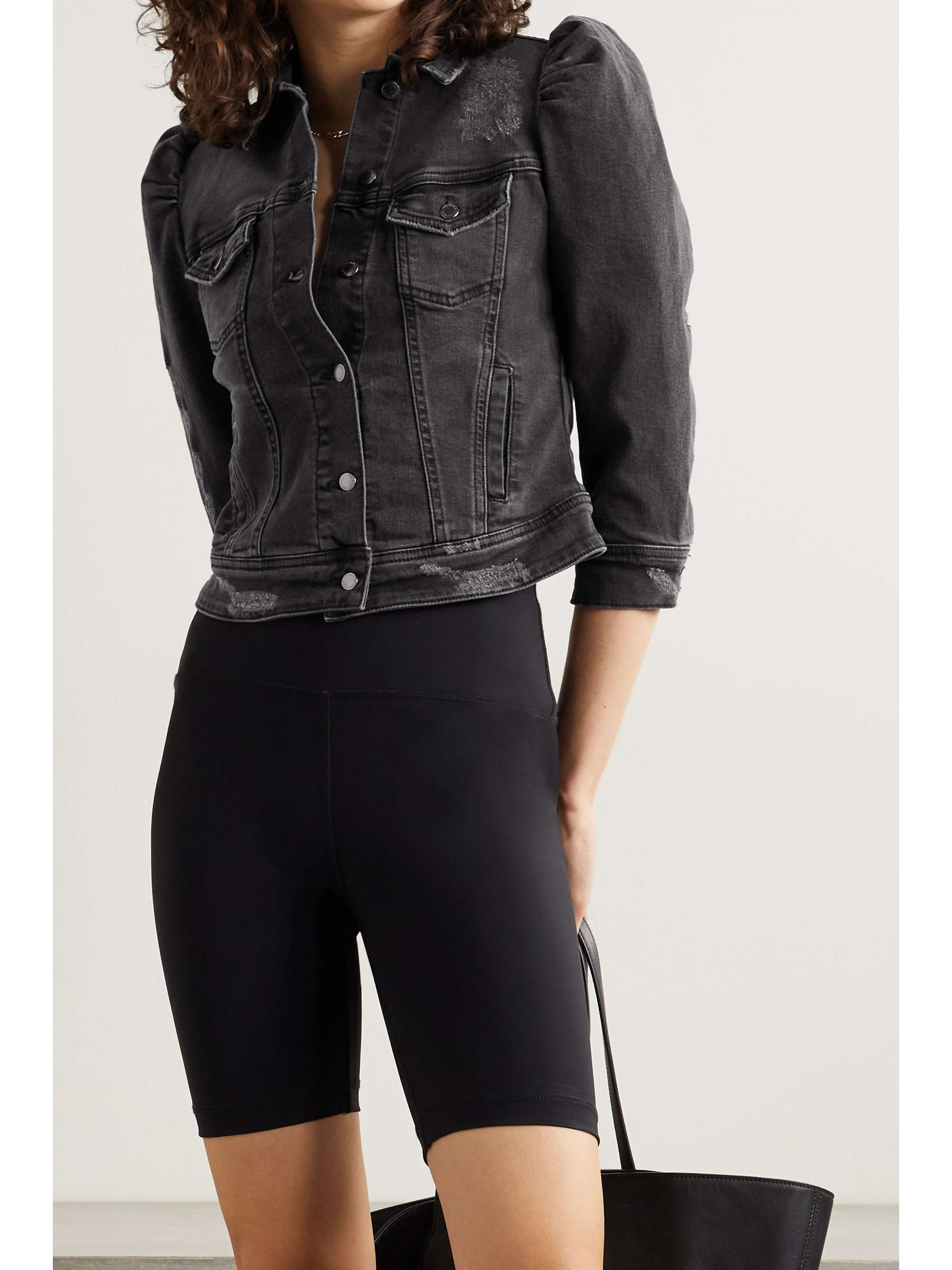 RETROFÊTE Ada distressed denim jacket