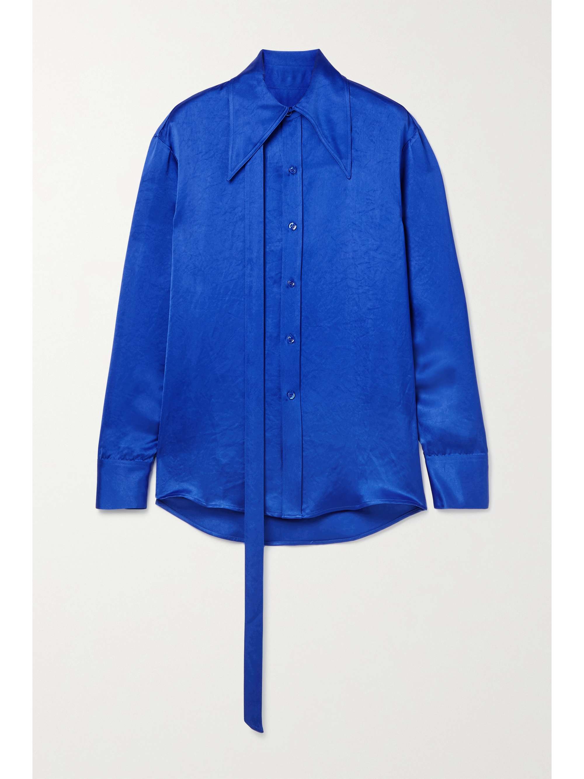 Royal blue Satin shirt | CHRISTOPHER 