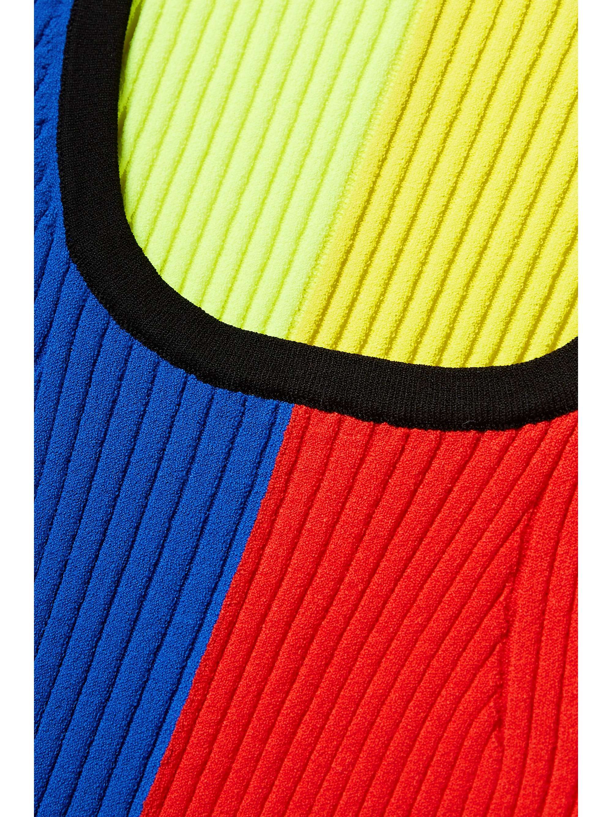 CHRISTOPHER JOHN ROGERS Color-block ribbed-knit tank