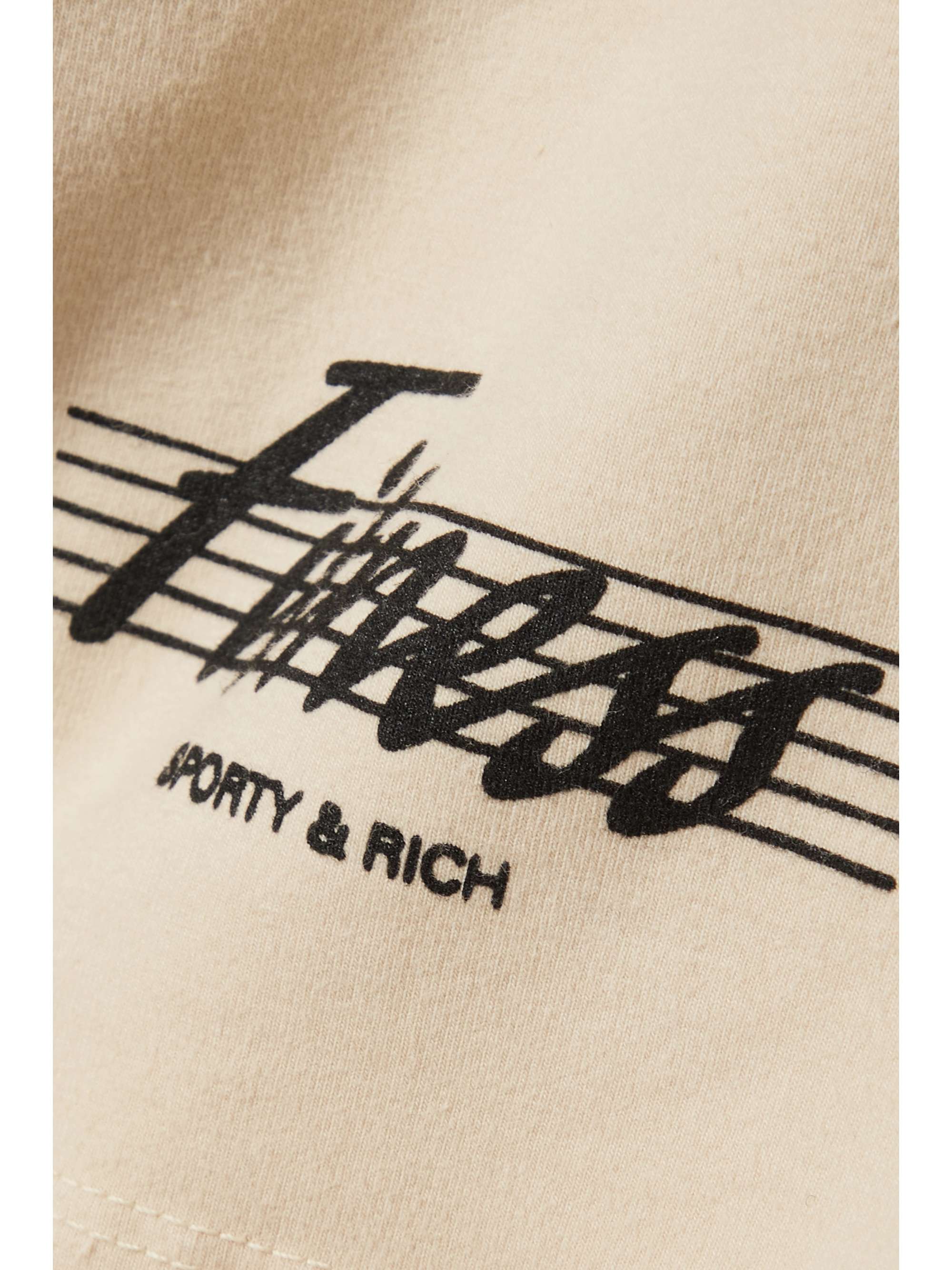 SPORTY & RICH Printed cotton-jersey shorts