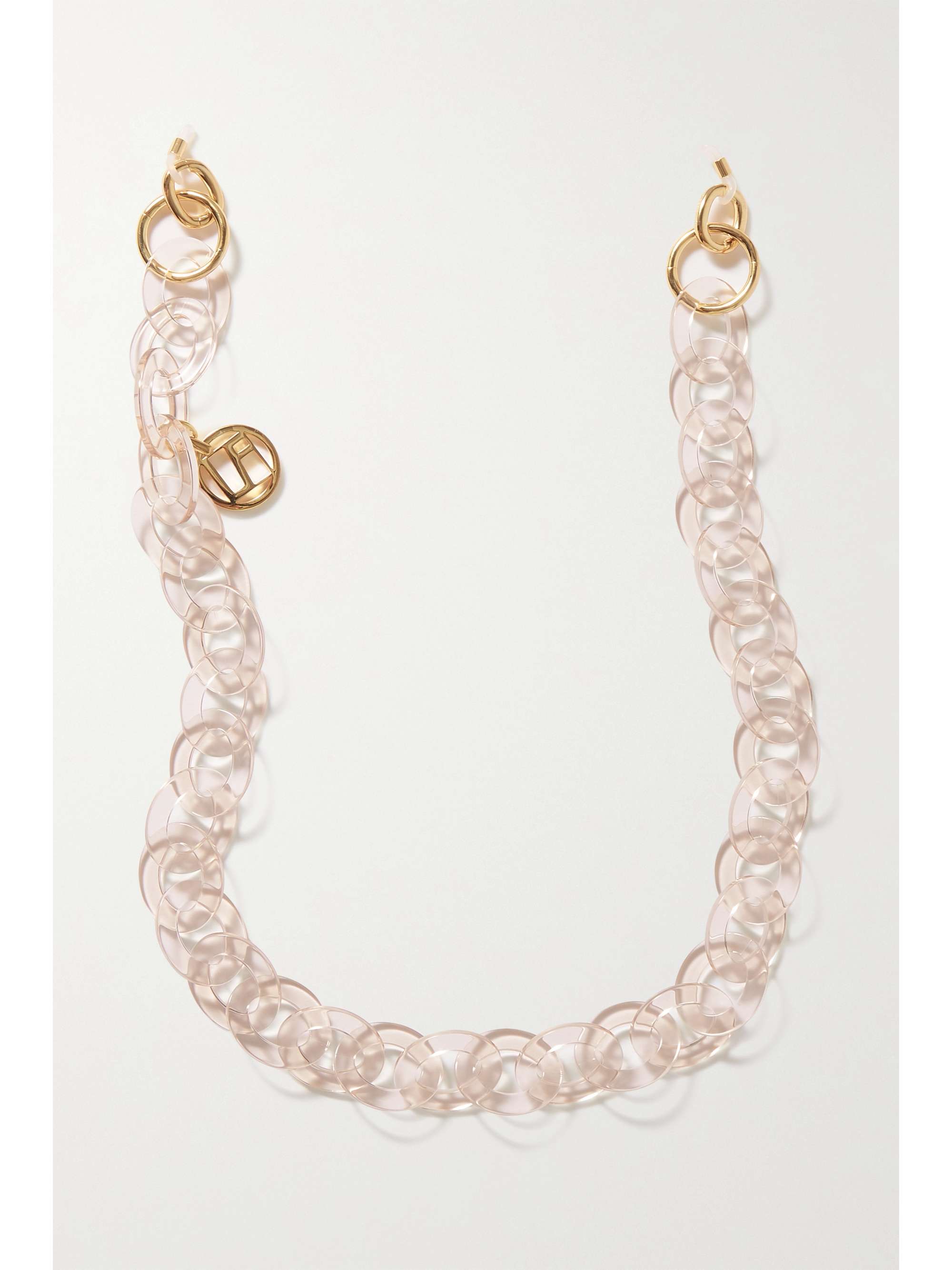 Beige Acetate and gold-tone sunglasses 