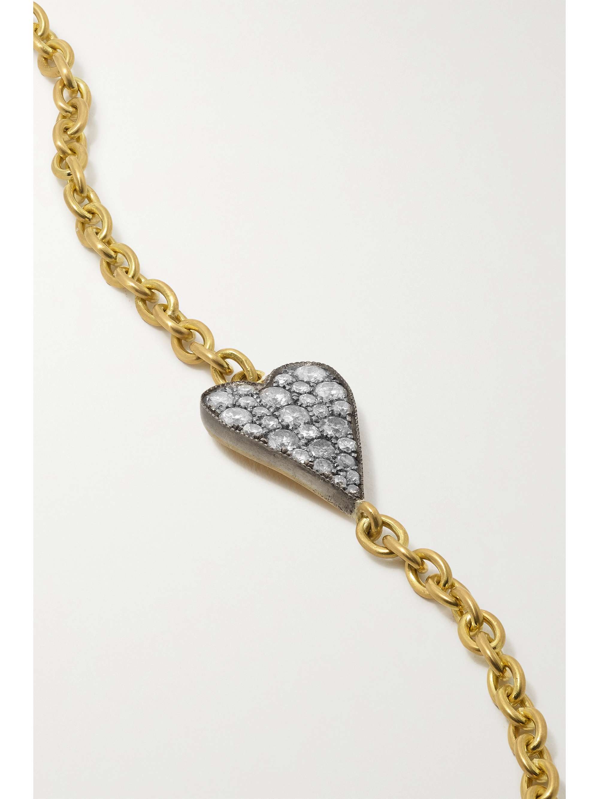 SYLVA & CIE 18-karat gold, sterling silver and diamond bracelet