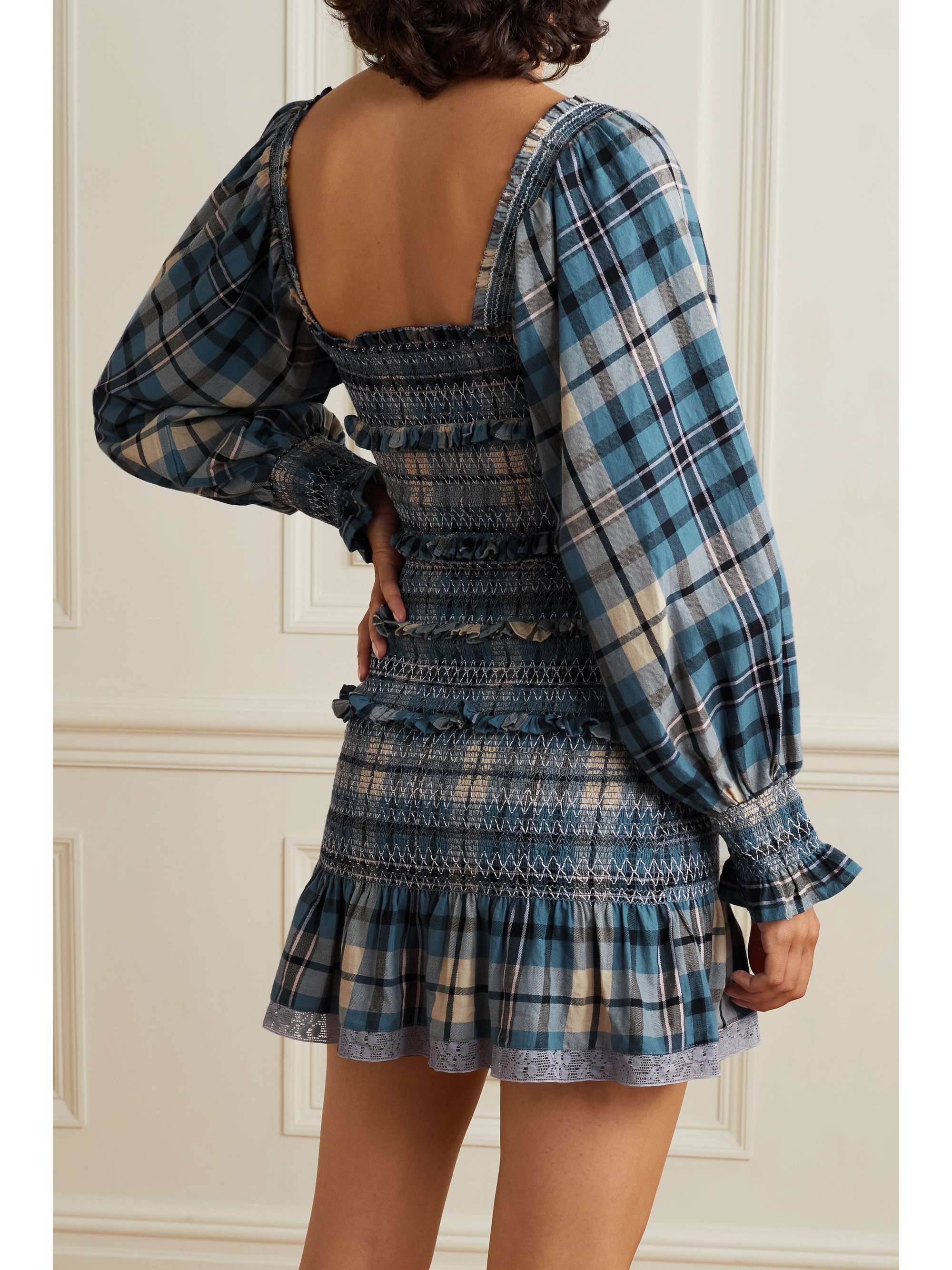 flannel mini dress