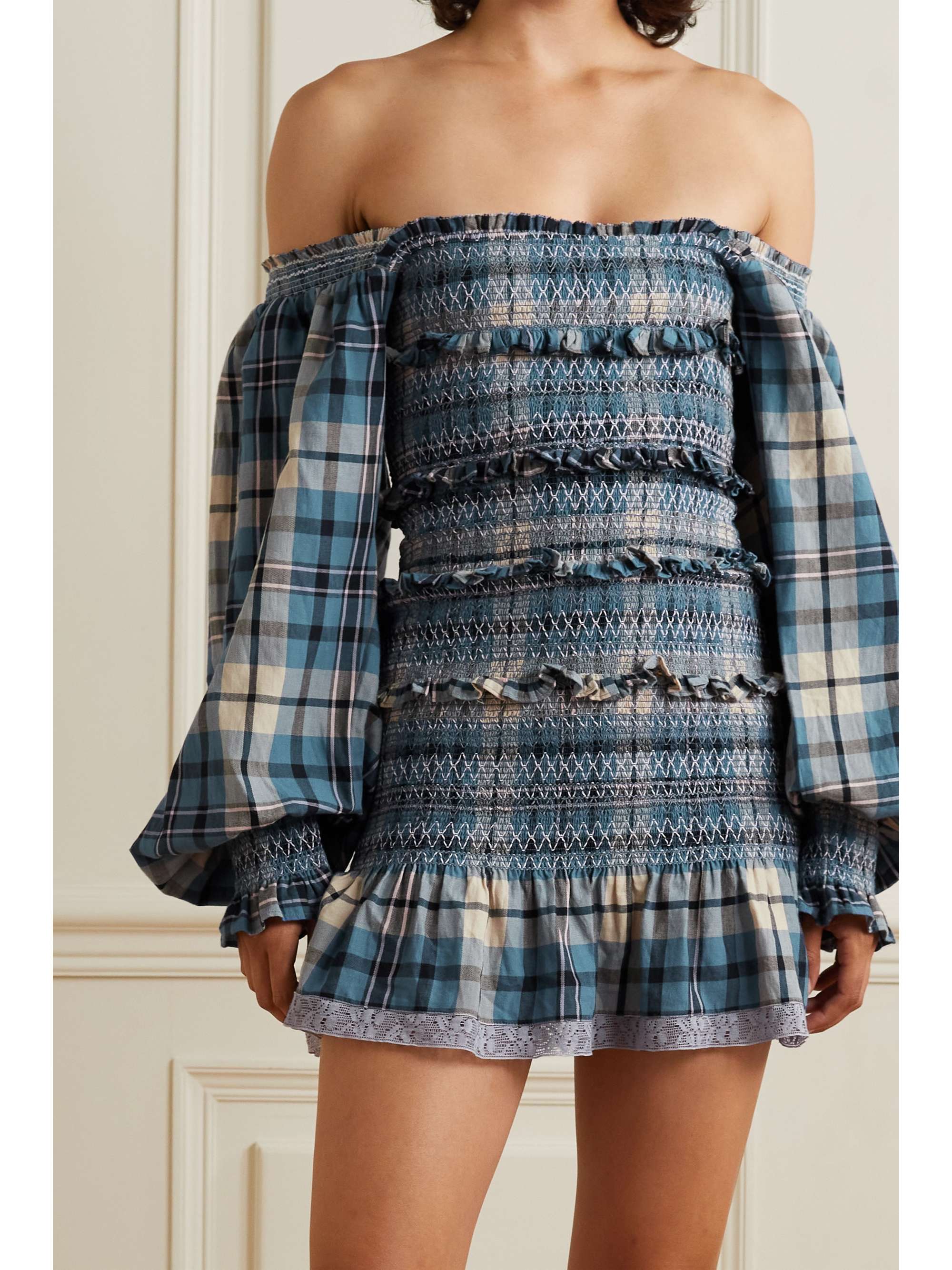 flannel mini dress