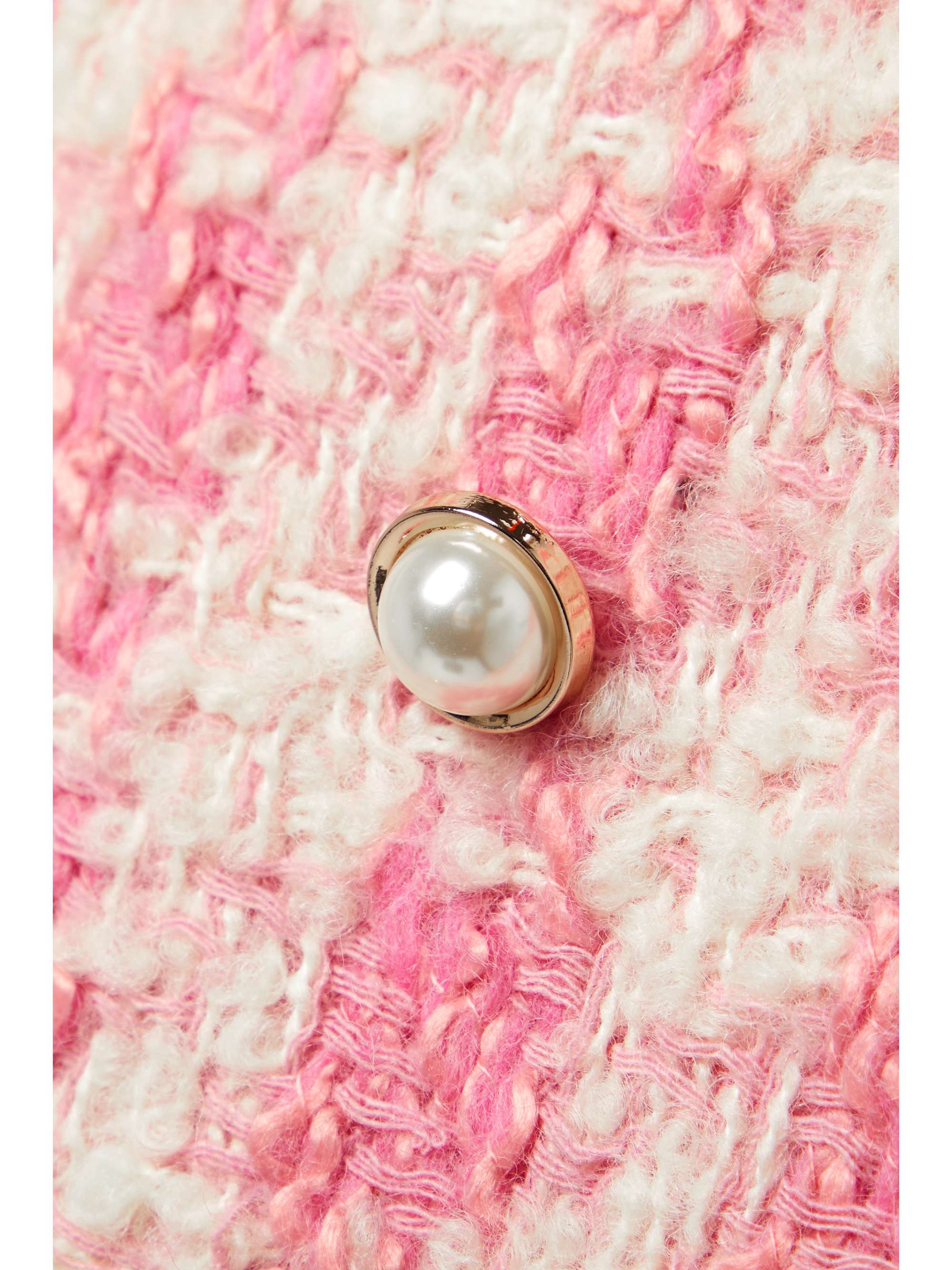 LOVESHACKFANCY Gibson checked wool-blend tweed mini skirt