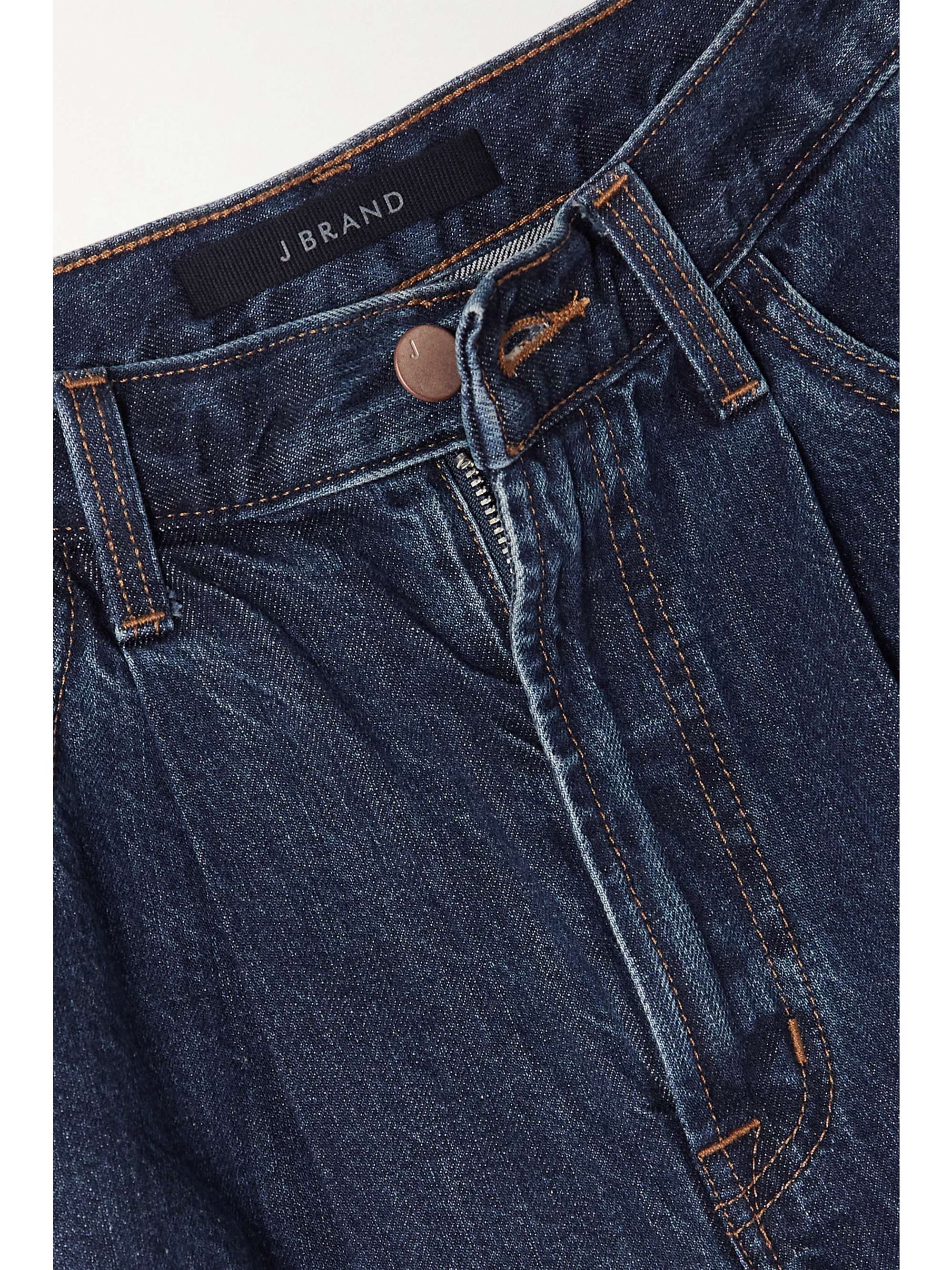 J BRAND Peg pleated high-rise tapered jeans