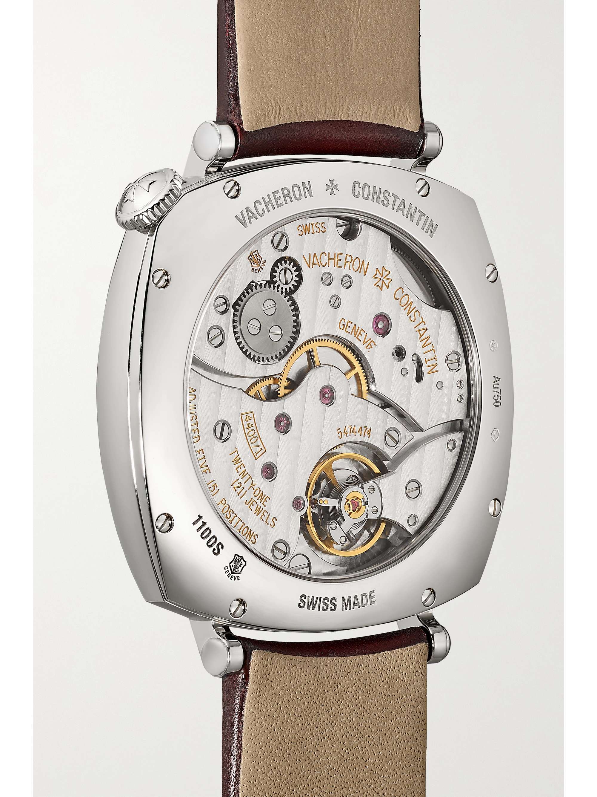 VACHERON CONSTANTIN Montre à remontage manuel en or rose 18 carats (750/1000) à bracelet en alligator Historiques American 1921 36,5 mm