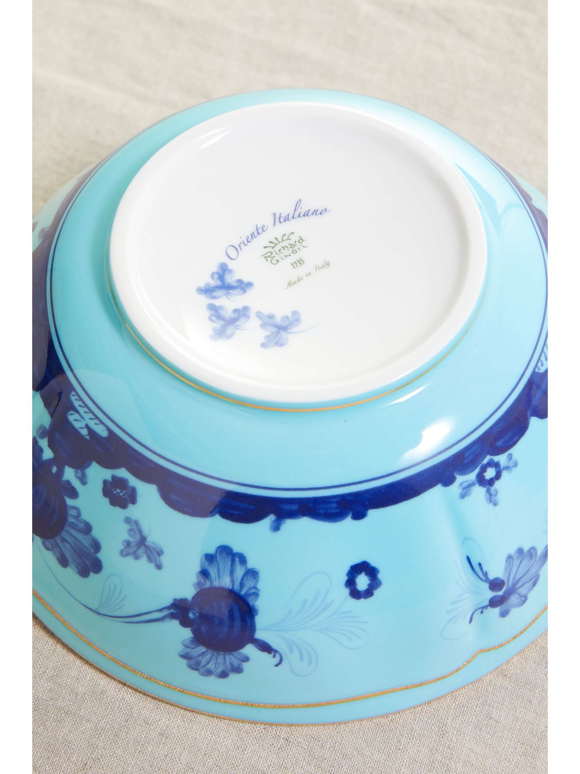 GINORI 1735 Bol en porcelaine plaquée or Oriente Italiano, 17 cm