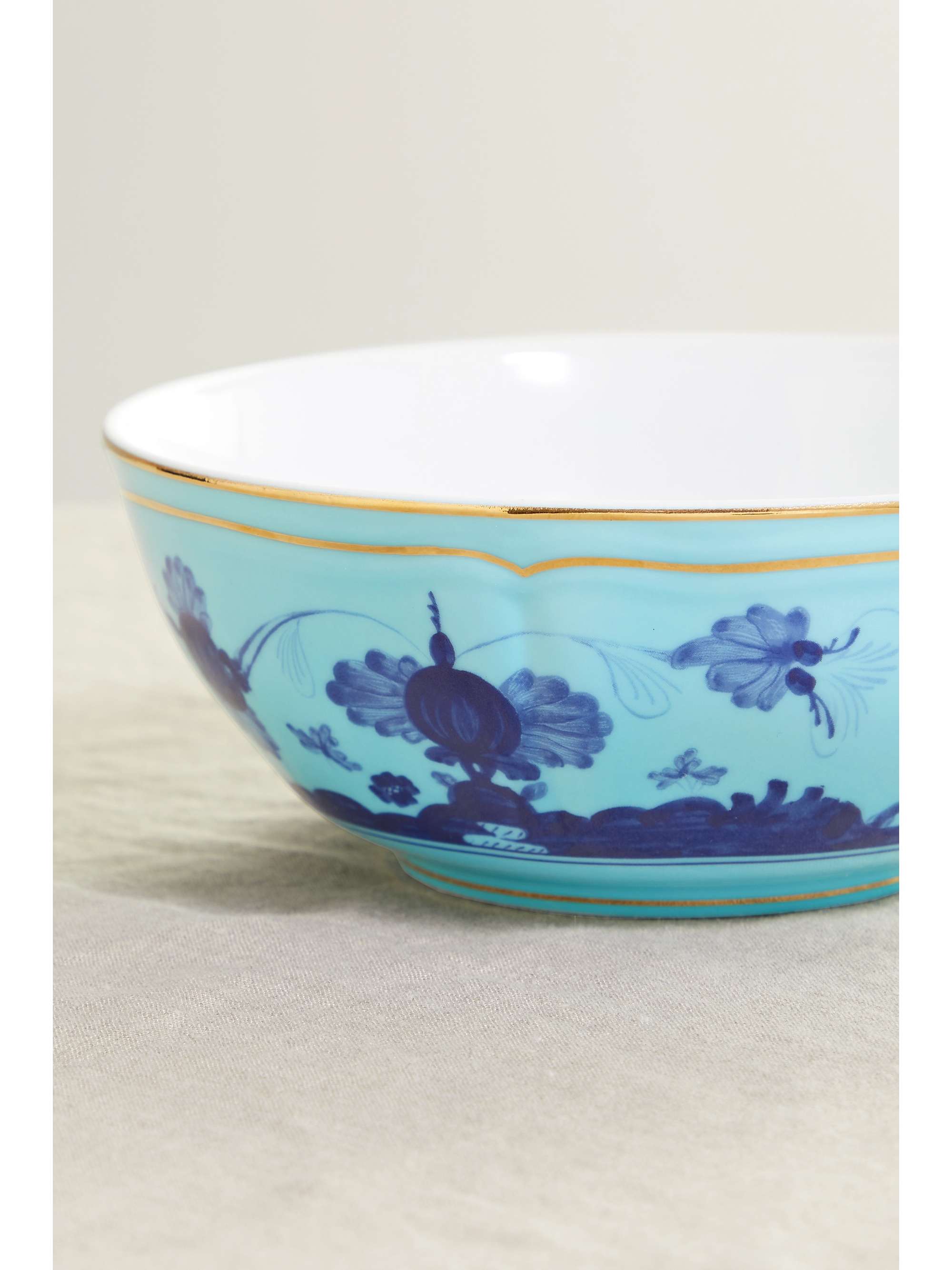 GINORI 1735 Bol en porcelaine plaquée or Oriente Italiano, 17 cm