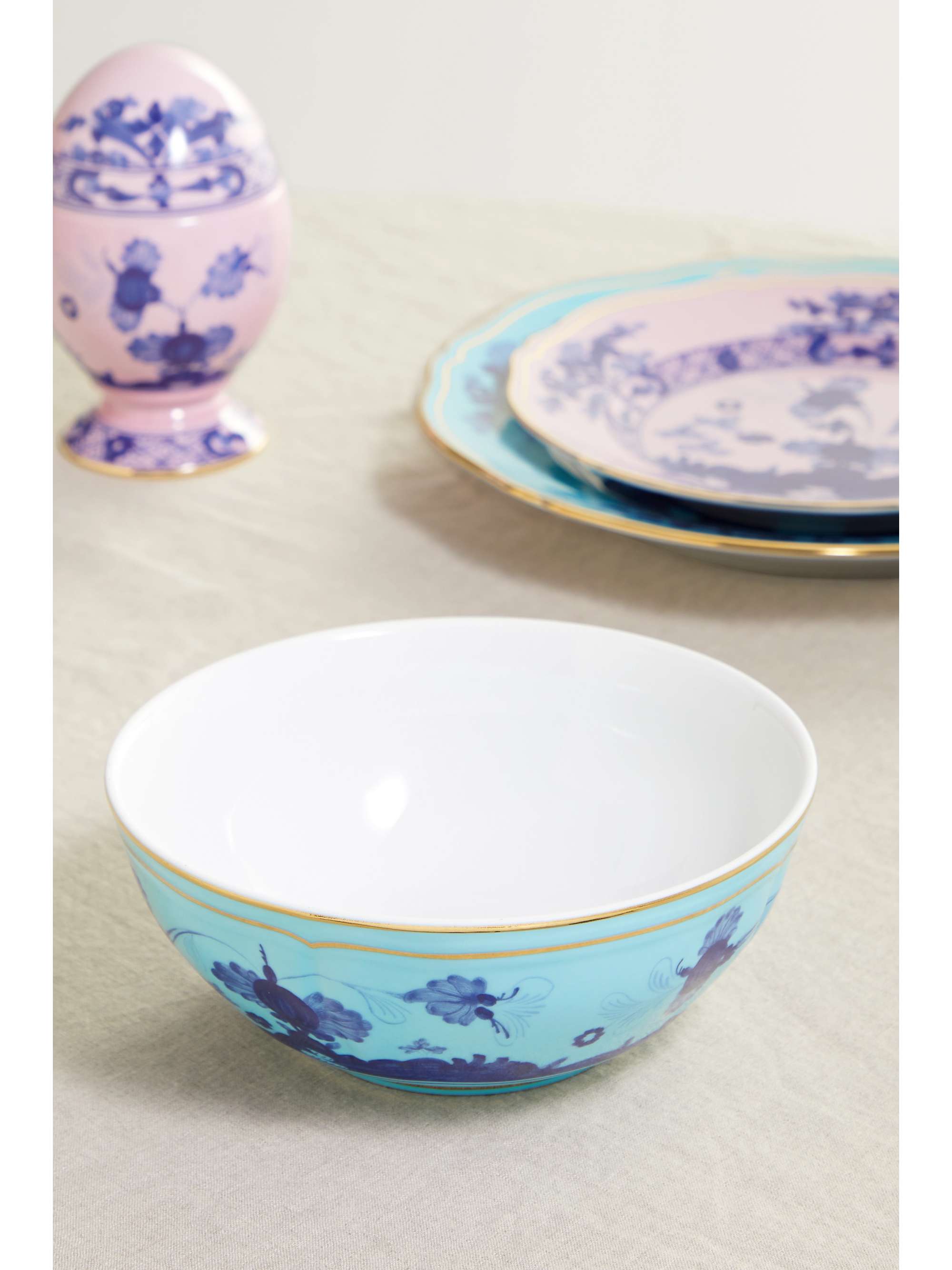 GINORI 1735 Bol en porcelaine plaquée or Oriente Italiano, 17 cm