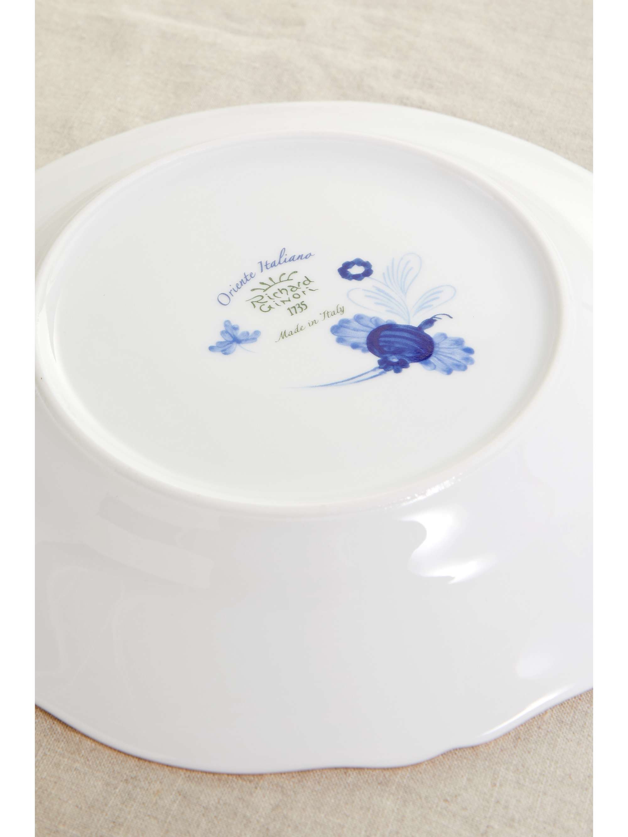 GINORI 1735 Oriente Italiano 21cm gold-plated porcelain dessert plate