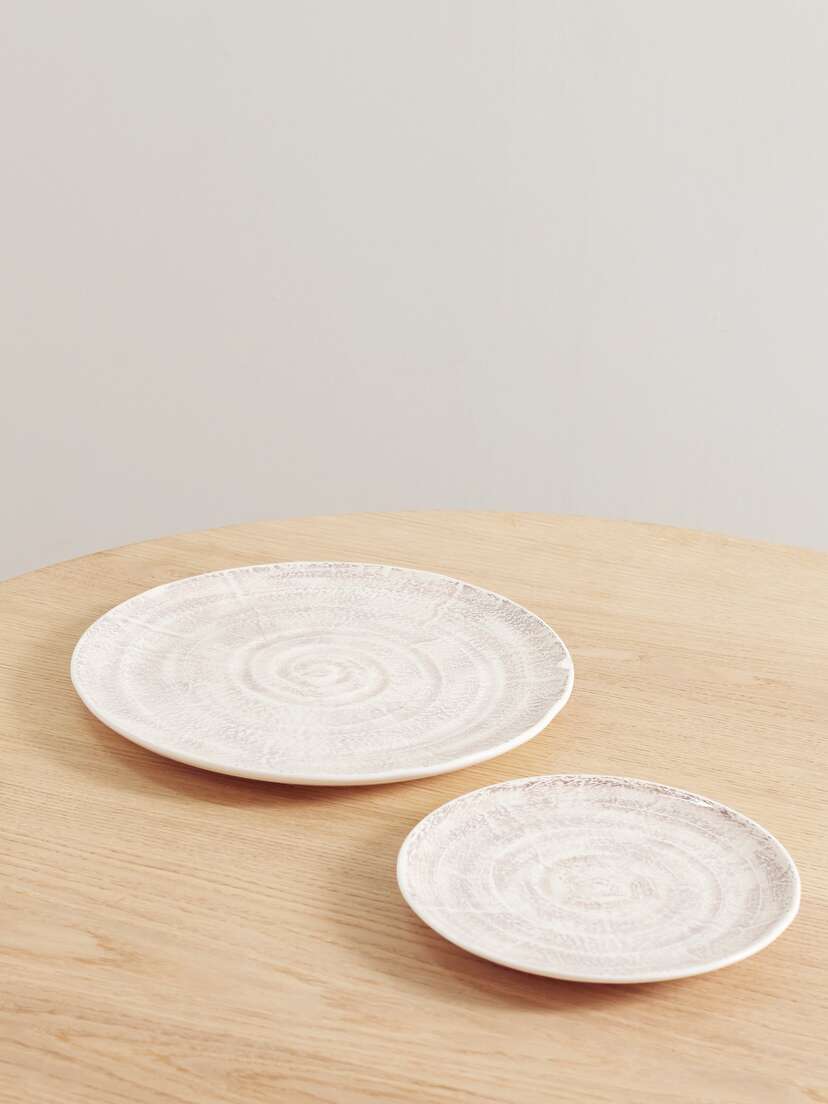 Brunello Cucinelli Set Of Two Glazed Ceramic Plates