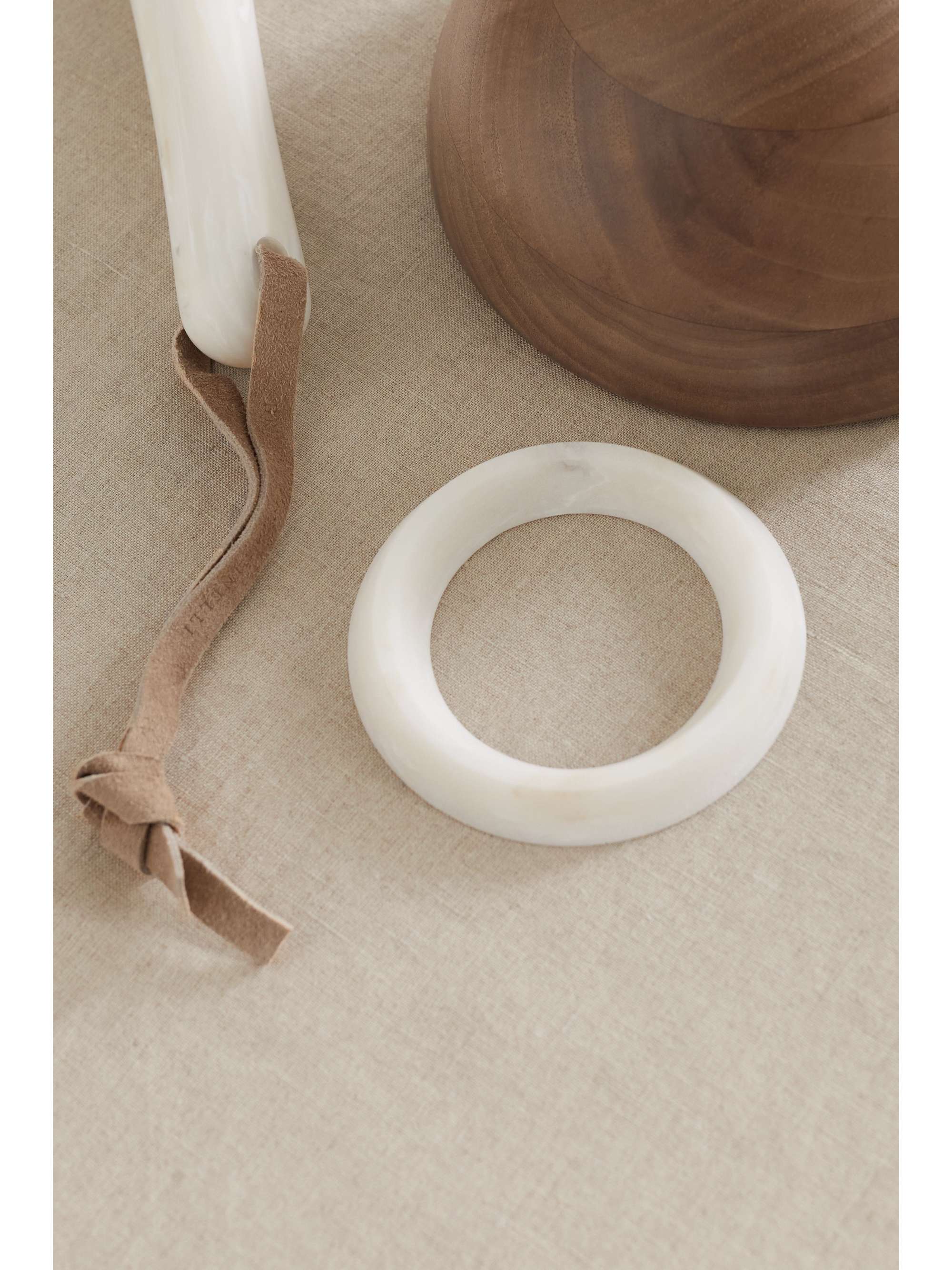 BRUNELLO CUCINELLI Krion pestle and walnut wood mortar