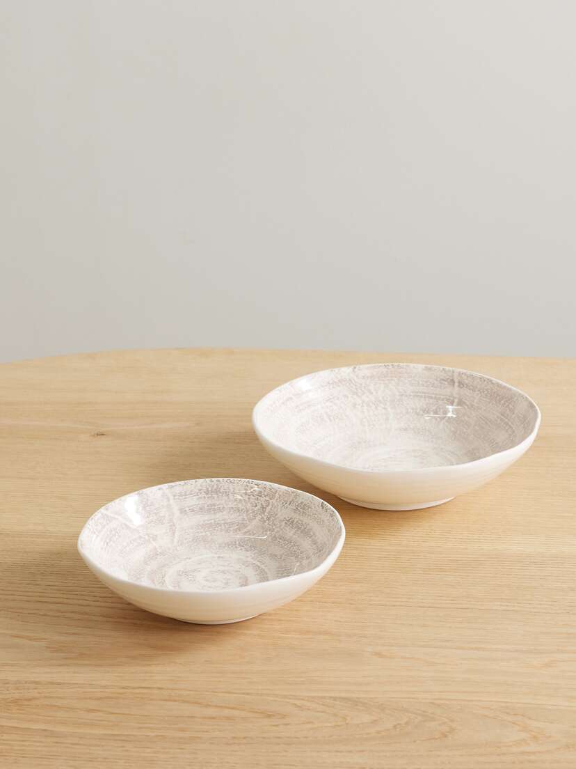 Brunello Cucinelli Set Of Two Glazed Ceramic Bowls