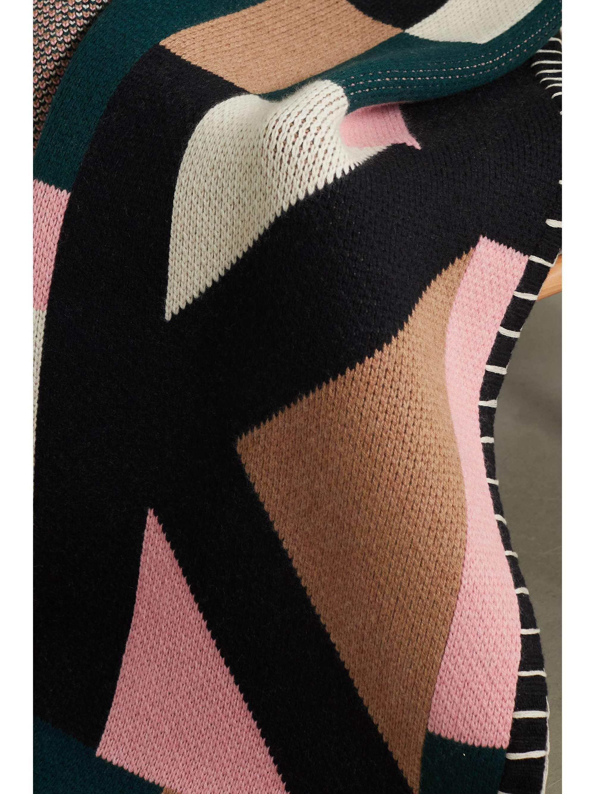 KHAITE Saratta intarsia cashmere blanket