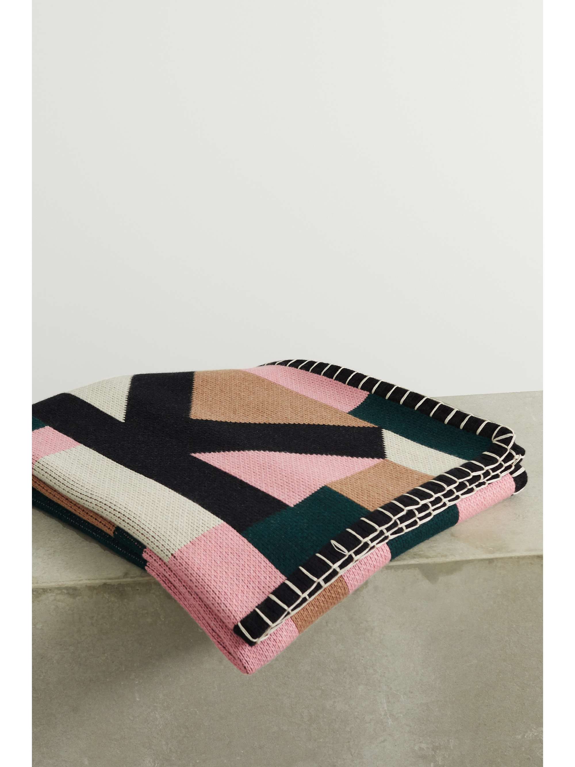 KHAITE Saratta intarsia cashmere blanket
