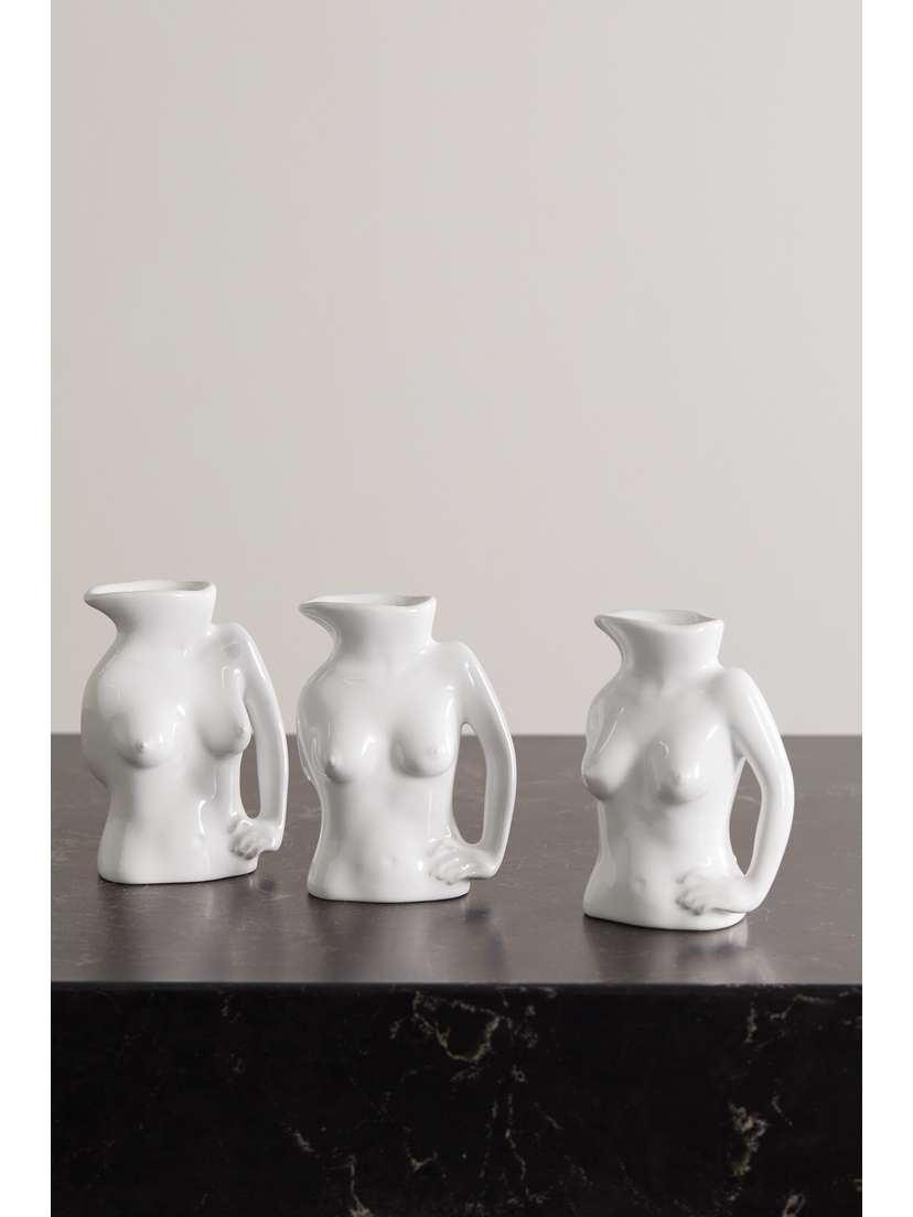 Anissa Kermiche Jugs Jug Set Of Three Mini Ceramic Vases