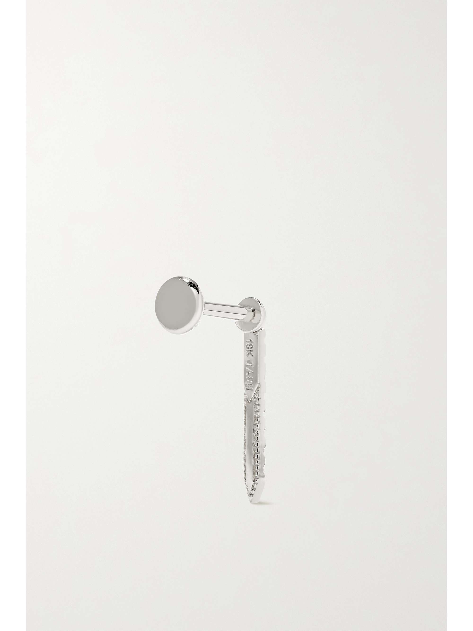 MARIA TASH Eternity Bar 11mm 18-karat white gold diamond single earring